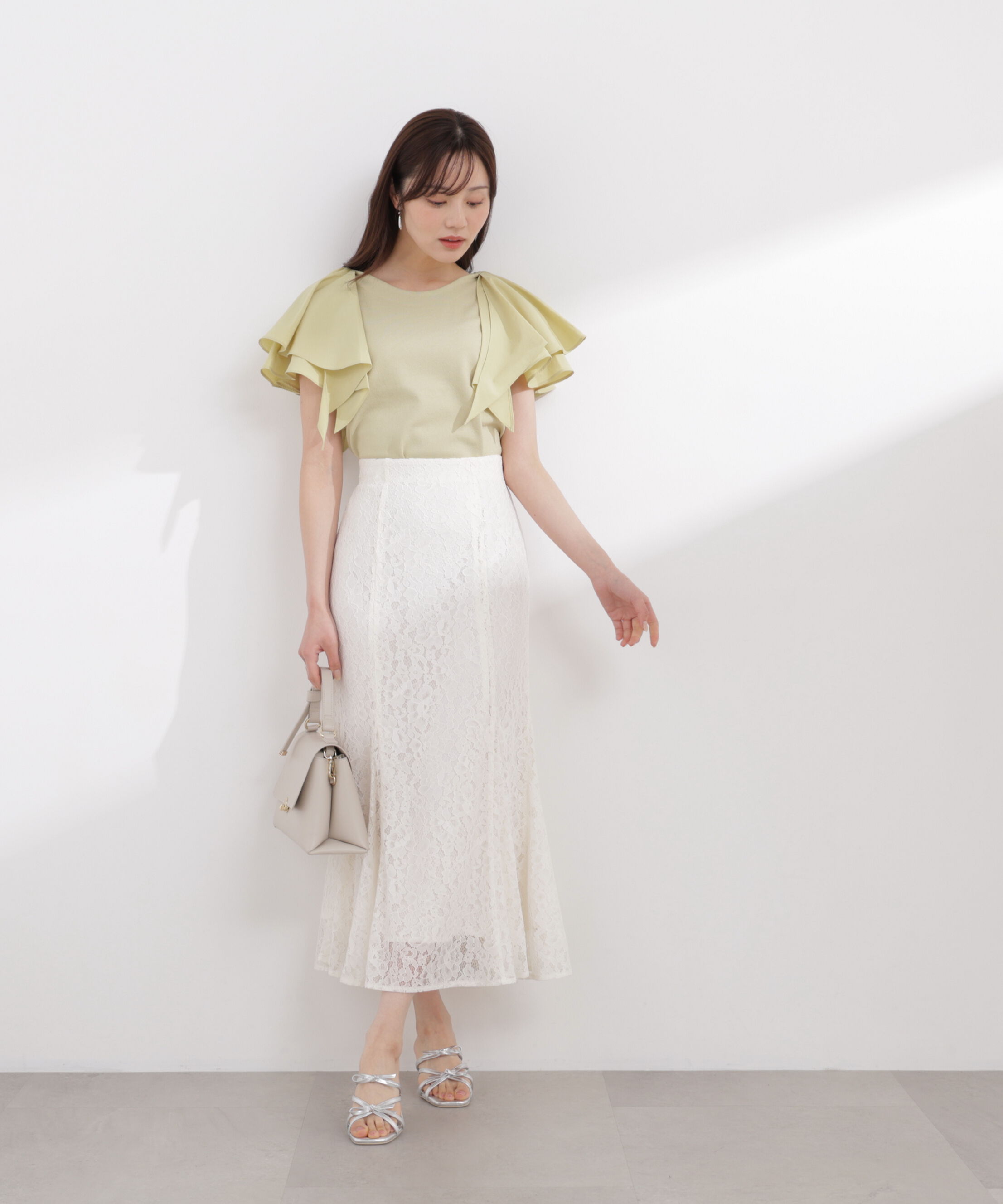 PROPORTION BODY DRESSING「ボリュームラッフルスリーブニット 26SS」|ニット・セーター|