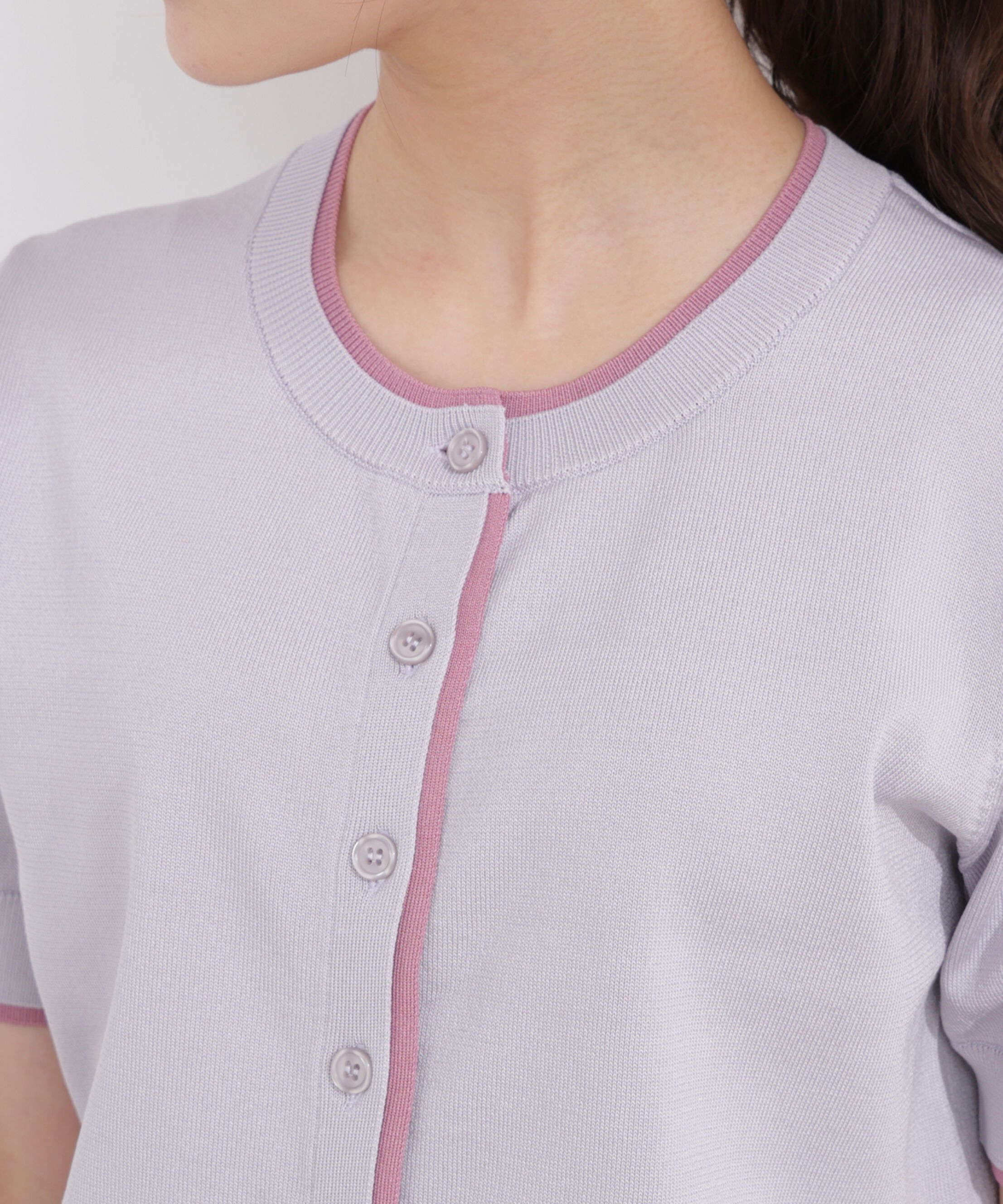 PROPORTION BODY DRESSING「〈a/mie〉配色カーディガン 26SS」|ニット・セーター|