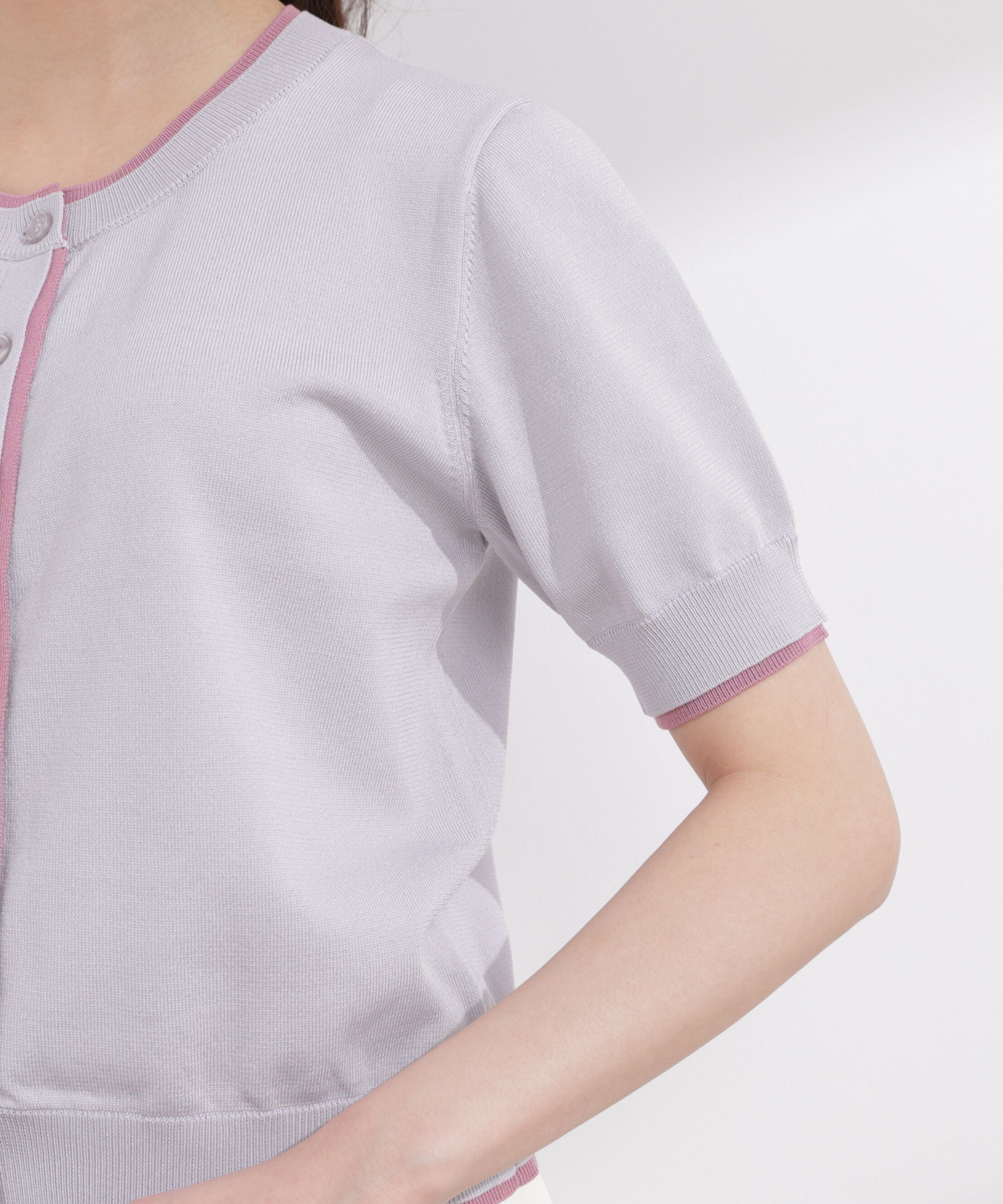 PROPORTION BODY DRESSING「〈a/mie〉配色カーディガン 26SS」|ニット・セーター|