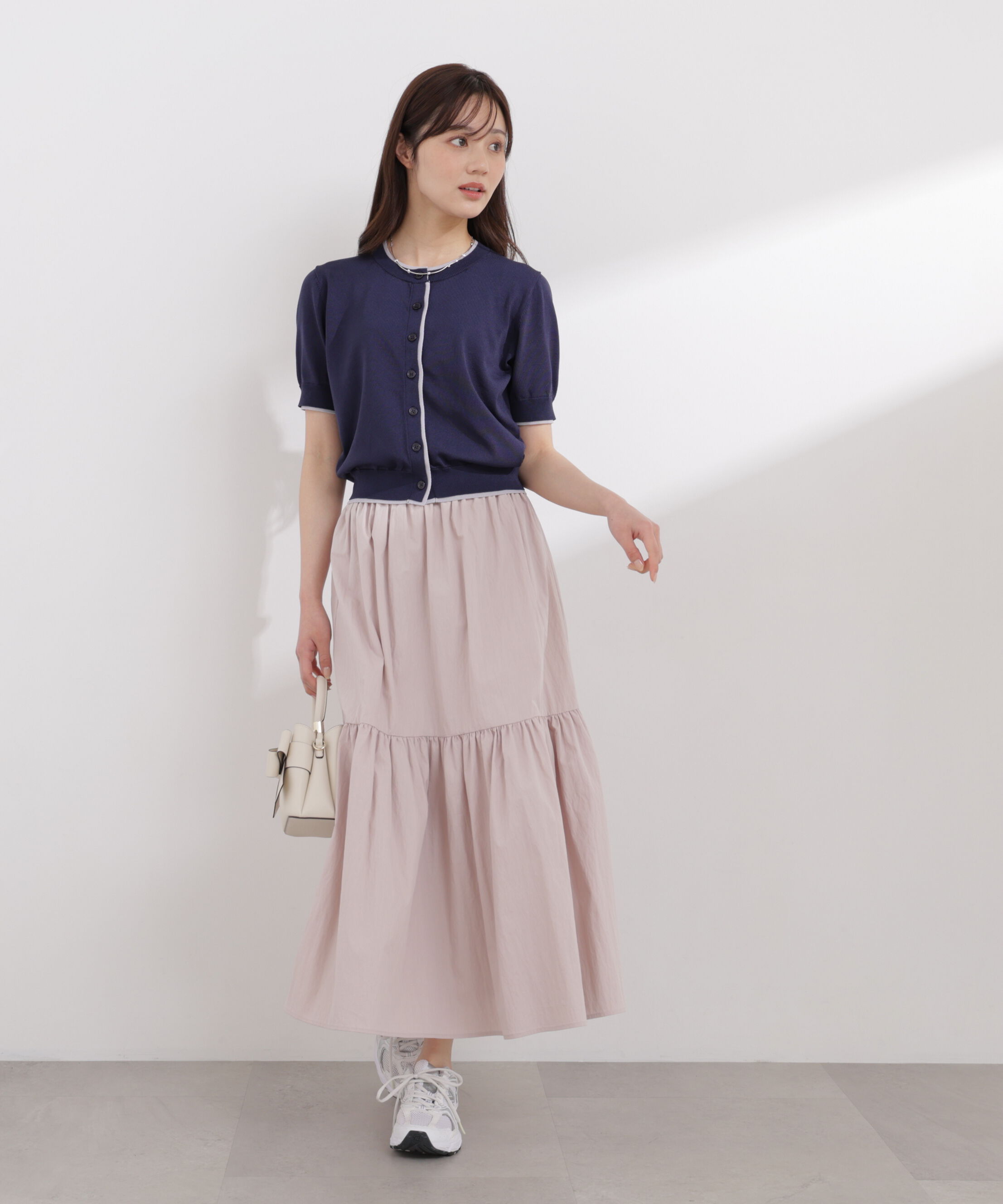 PROPORTION BODY DRESSING「〈a/mie〉配色カーディガン 26SS」|ニット・セーター|