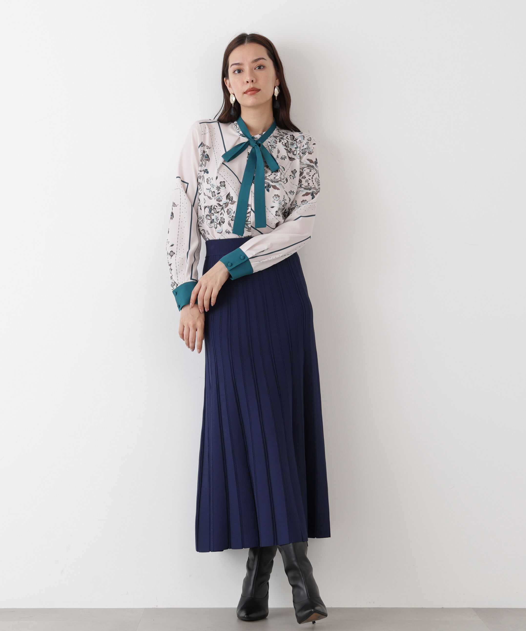  「◆ニットプリーツフレアースカート」|スカート|