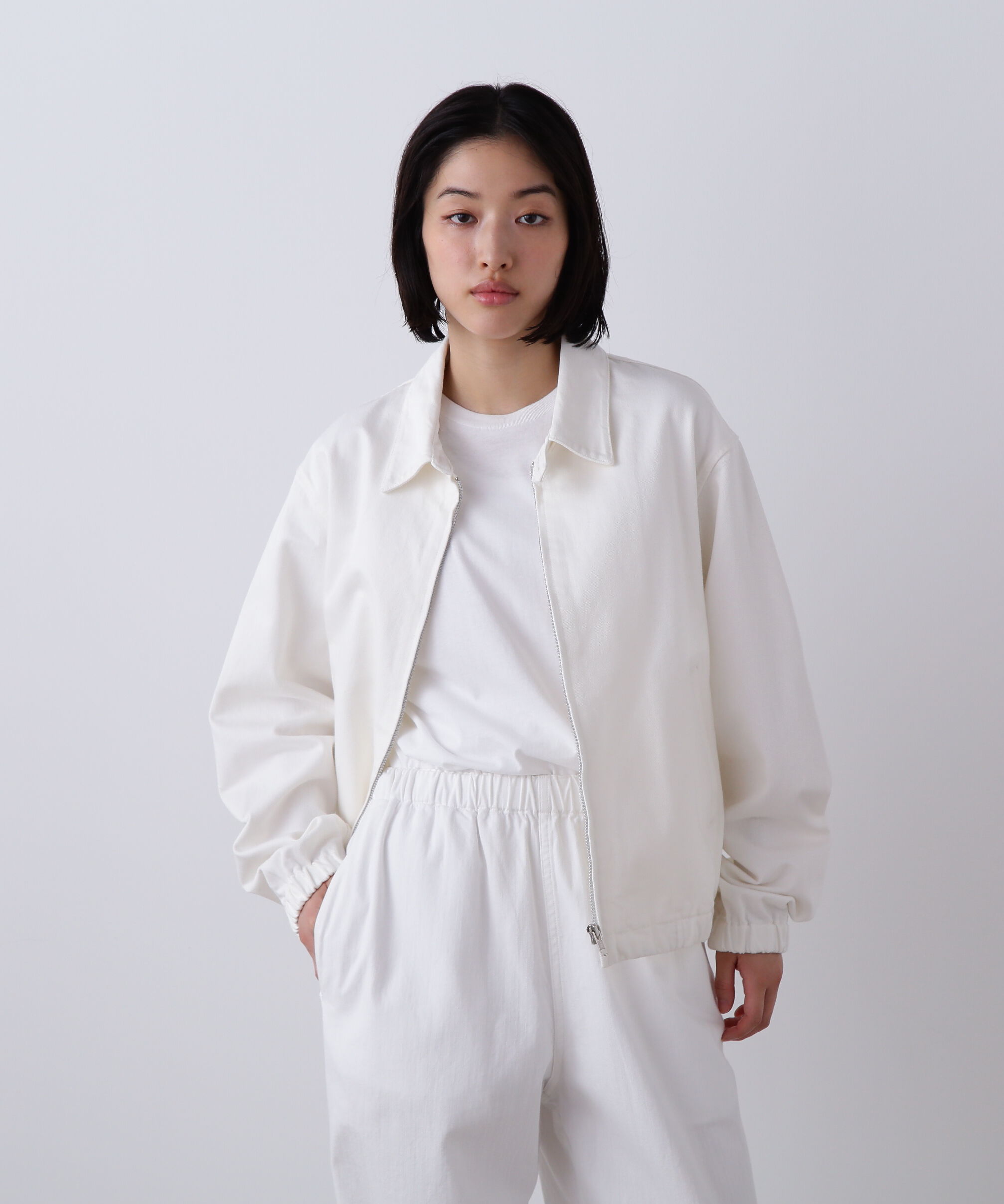 YLEVE 「Ｙ / 13oz ORGANIC COTTON DENIM BLOUSON」|ブルゾン・スタジャン|ホワイト