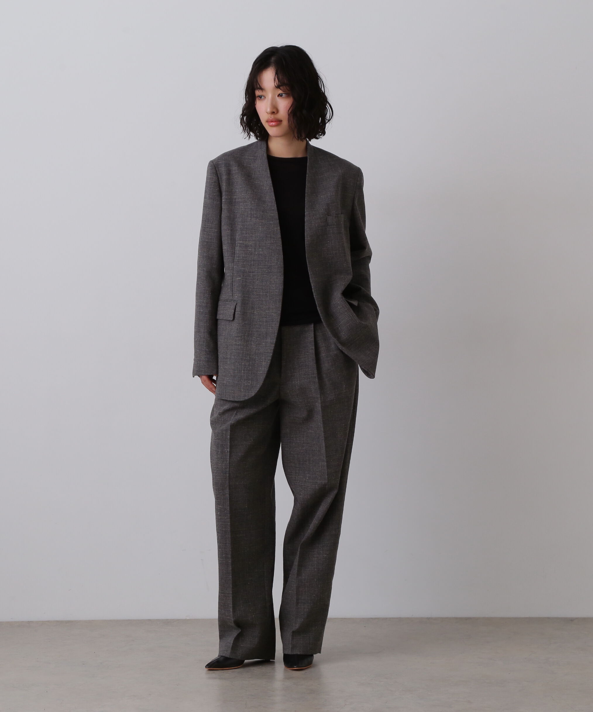 YLEVE 「YLEVE / WOOL LINEN COLLARLESS JACKET」|その他|