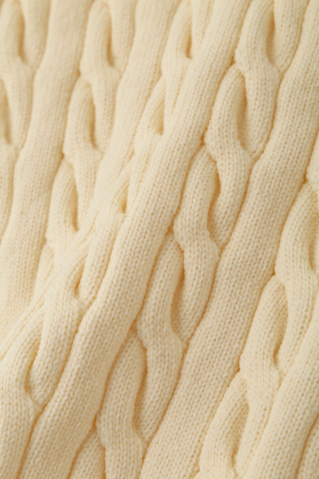  「◆布帛ドッキングケーブルニット」|ニット・セーター|