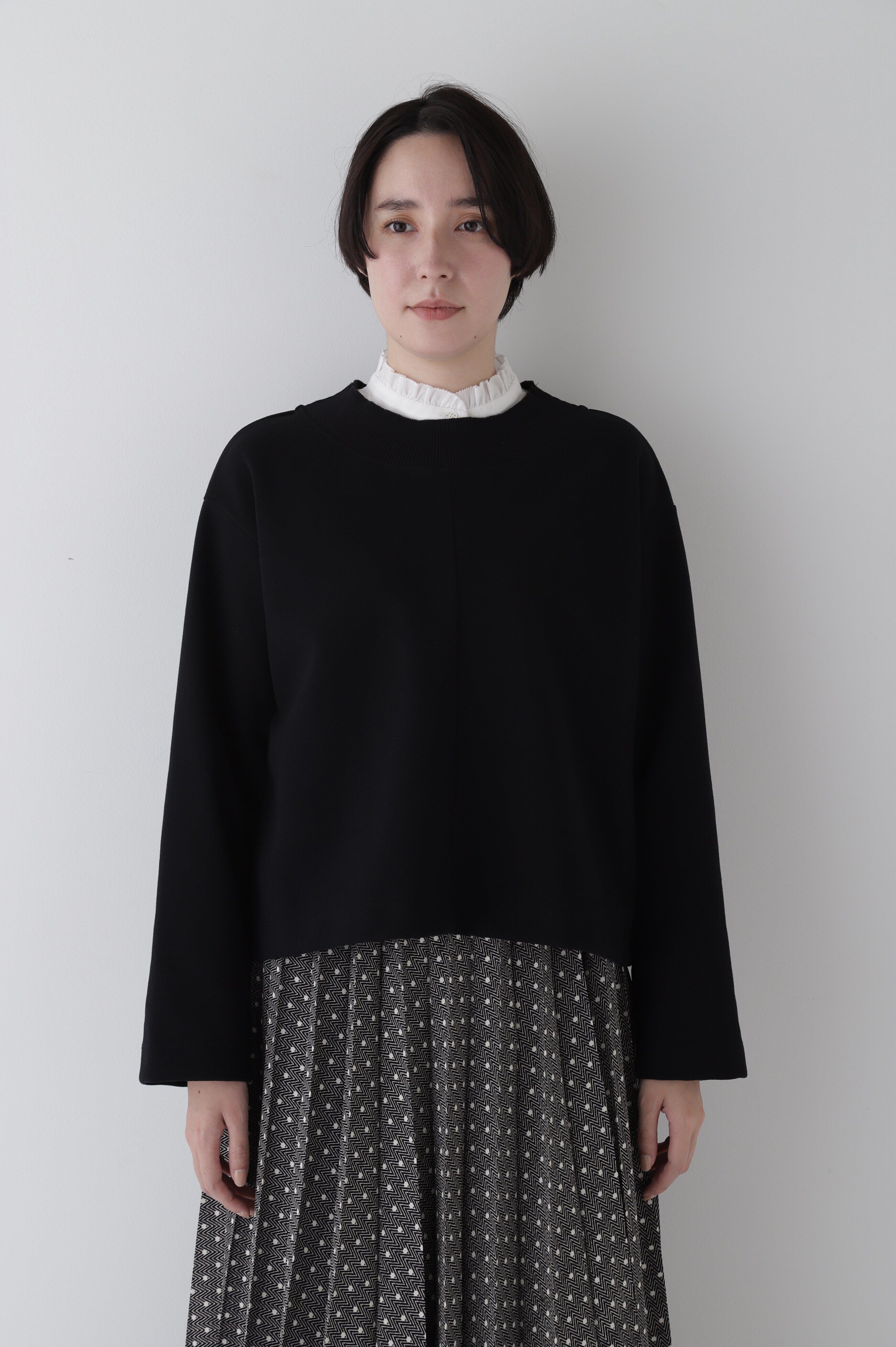  「◆ニードルパンチリブクルーネックプルオーバー」|Tシャツ・カットソー|