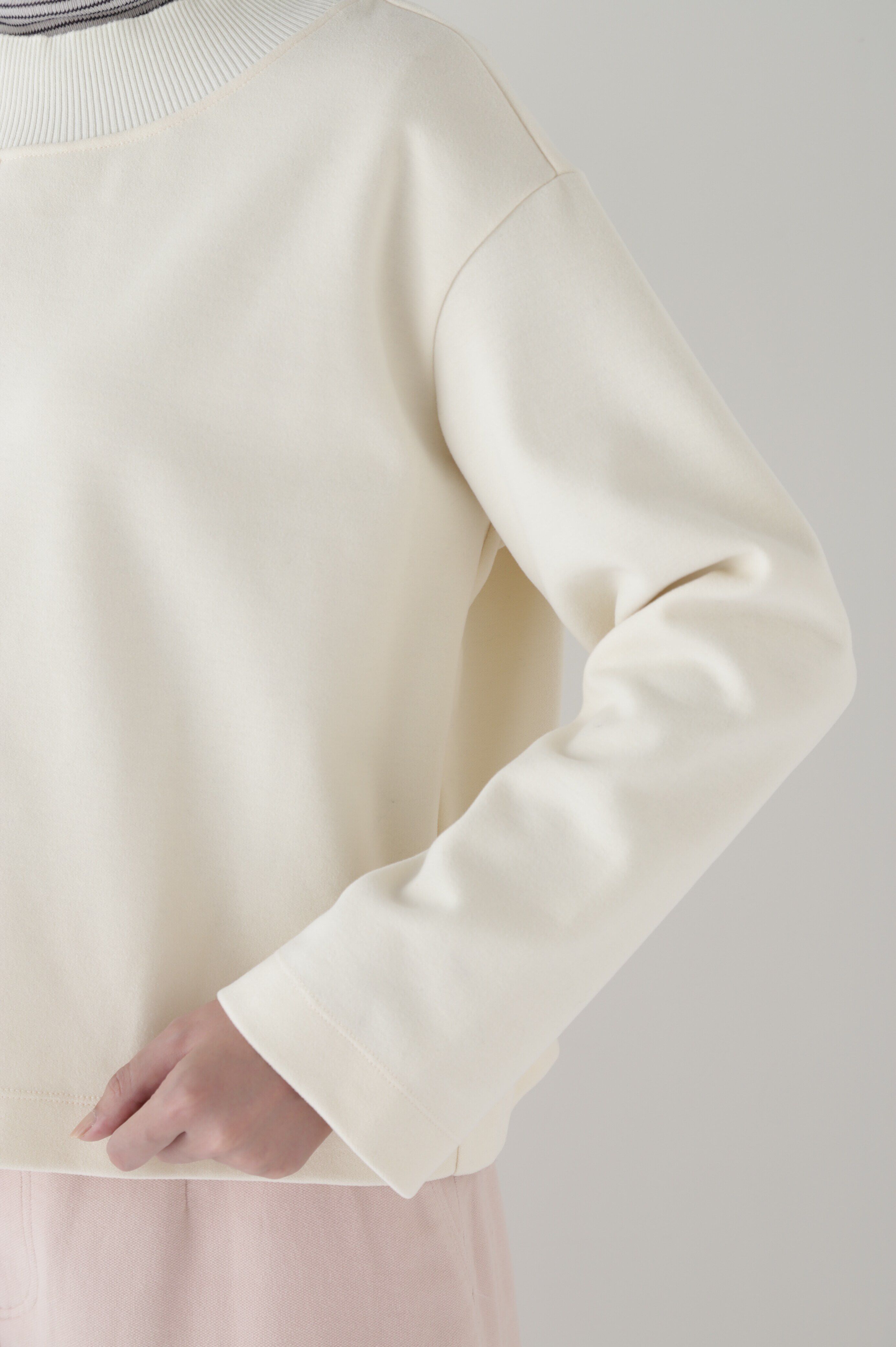  「◆ニードルパンチリブクルーネックプルオーバー」|Tシャツ・カットソー|