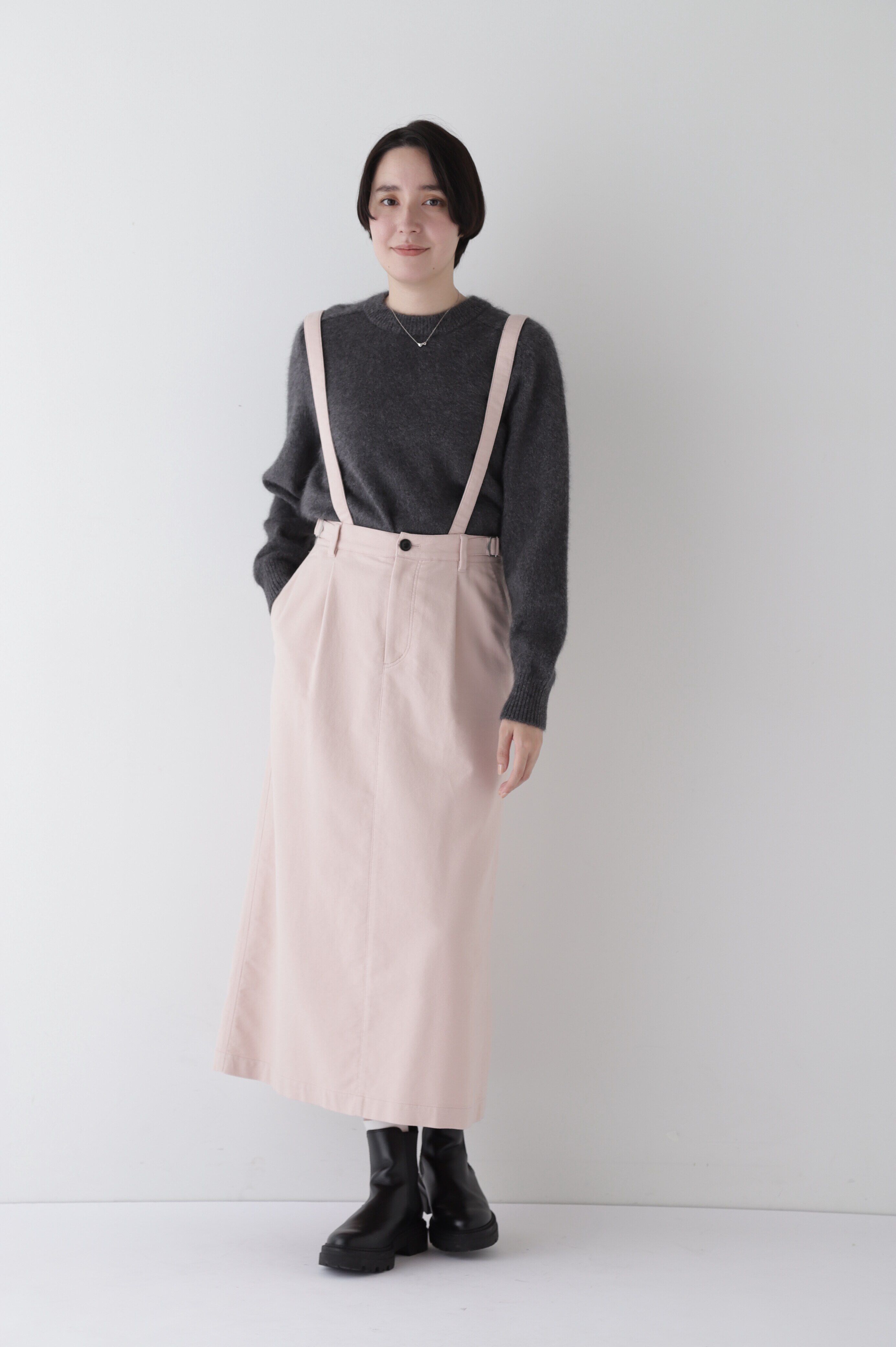  「◆ストレッチエアリードットコードサスペンダースカート」|スカート|