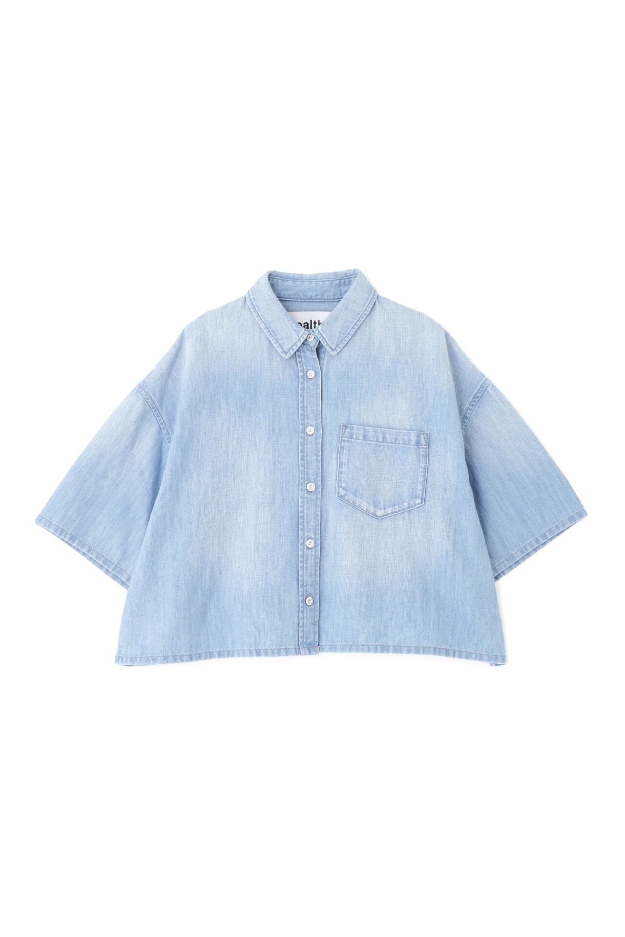  「◆クロップド半袖デニムブラ」|シャツ・ブラウス|