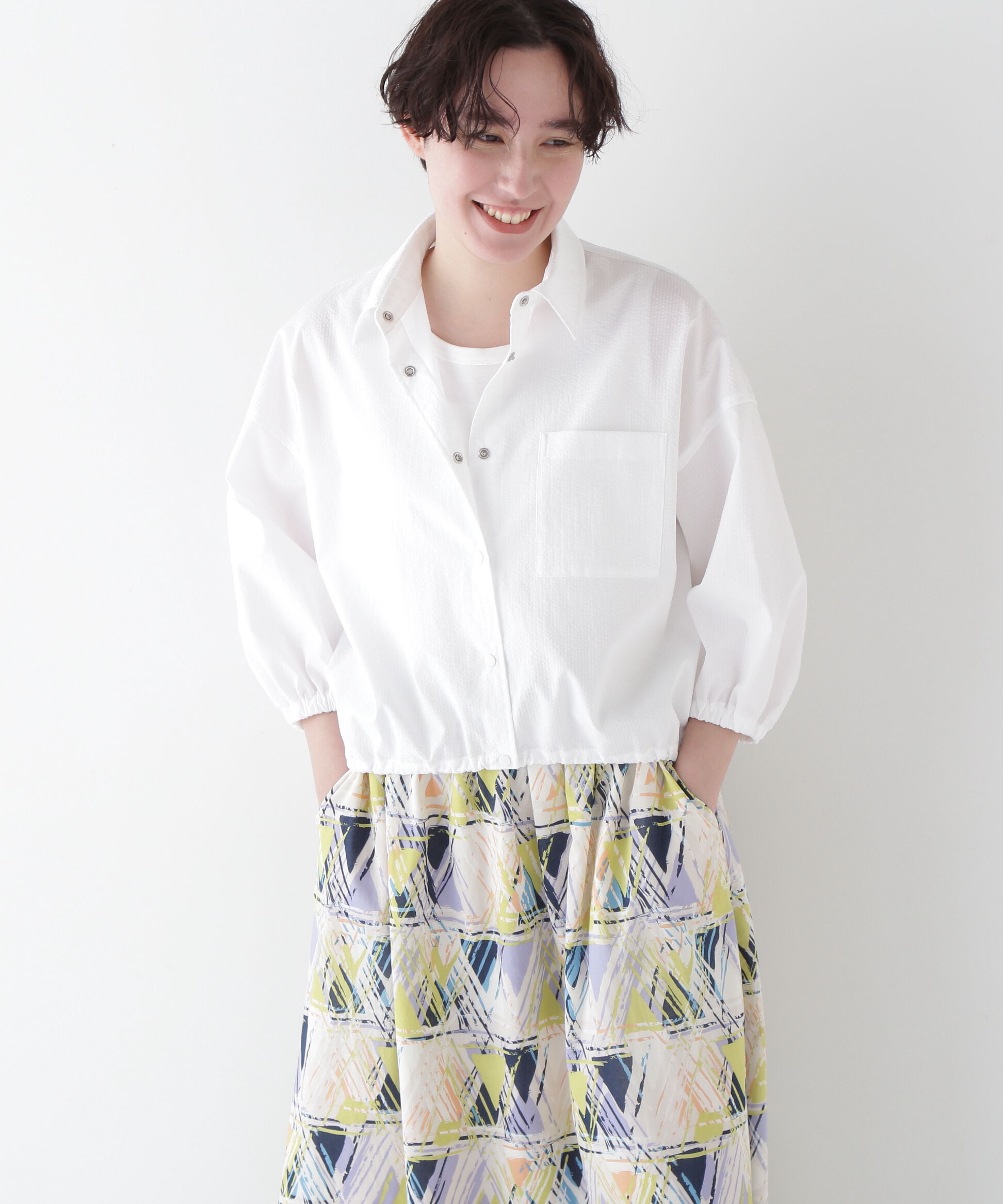  「◆サッカーブラウス」|シャツ・ブラウス|ホワイト