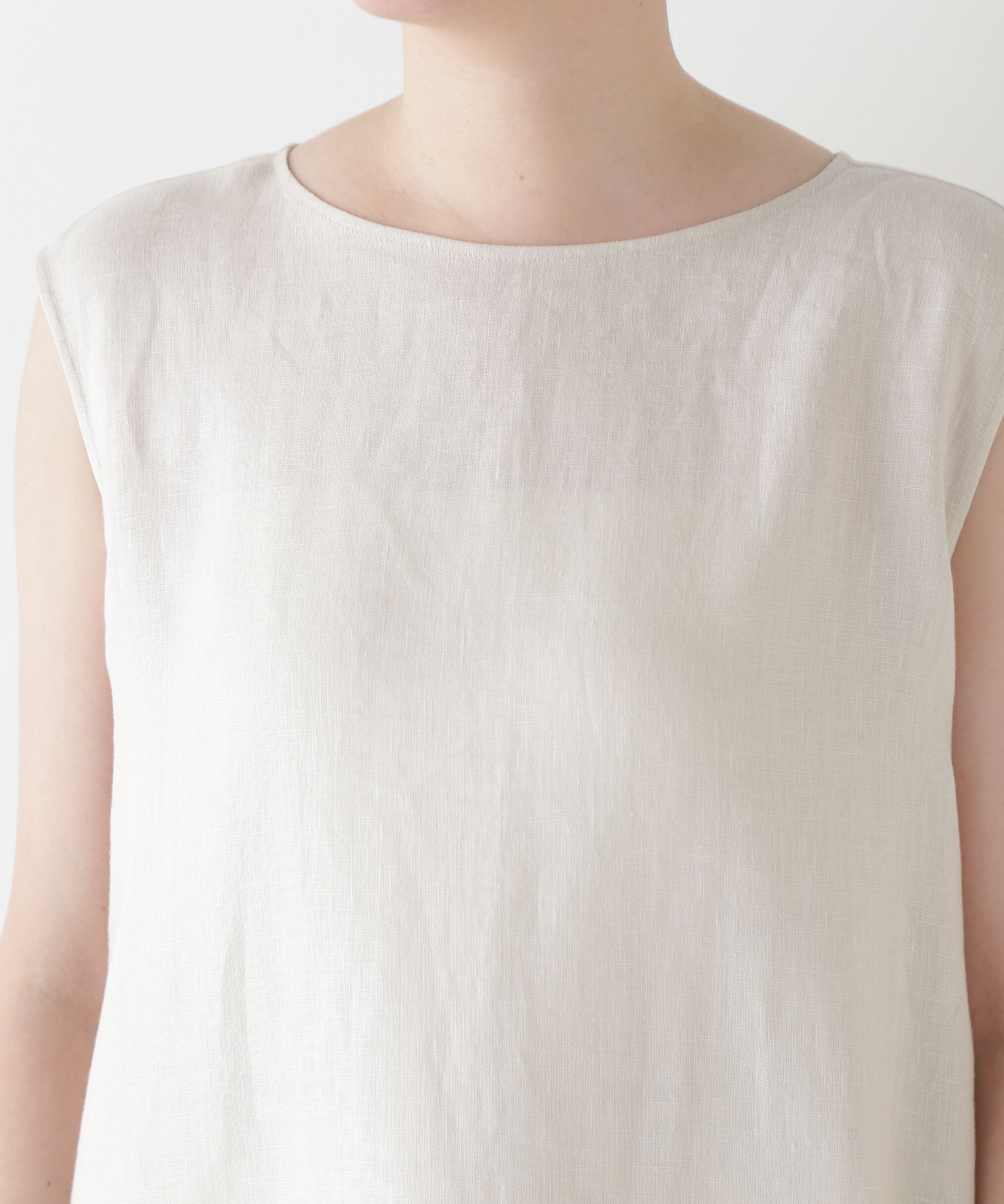  「◆リネンボートネックロングワンピース」|ワンピース|