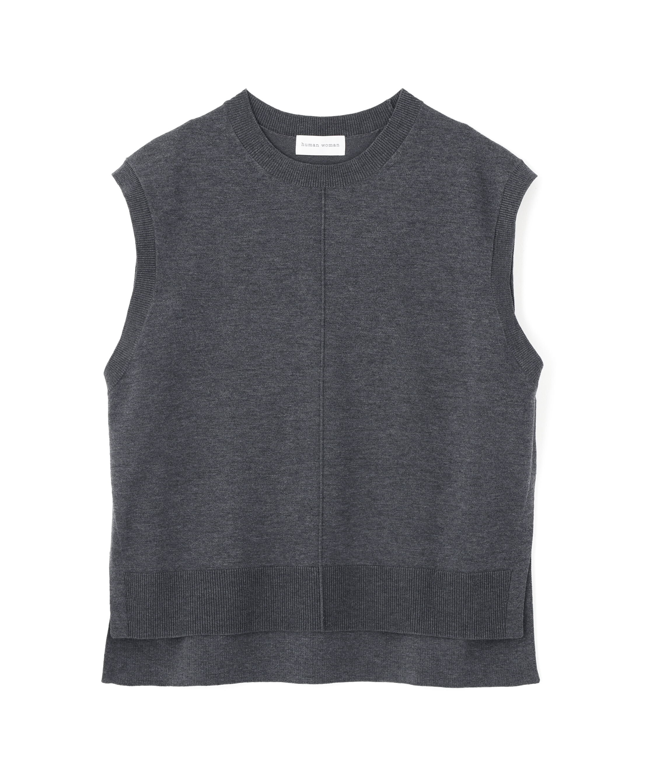  「◆ハーゲージクルーネックニットベスト」|ニット・セーター|