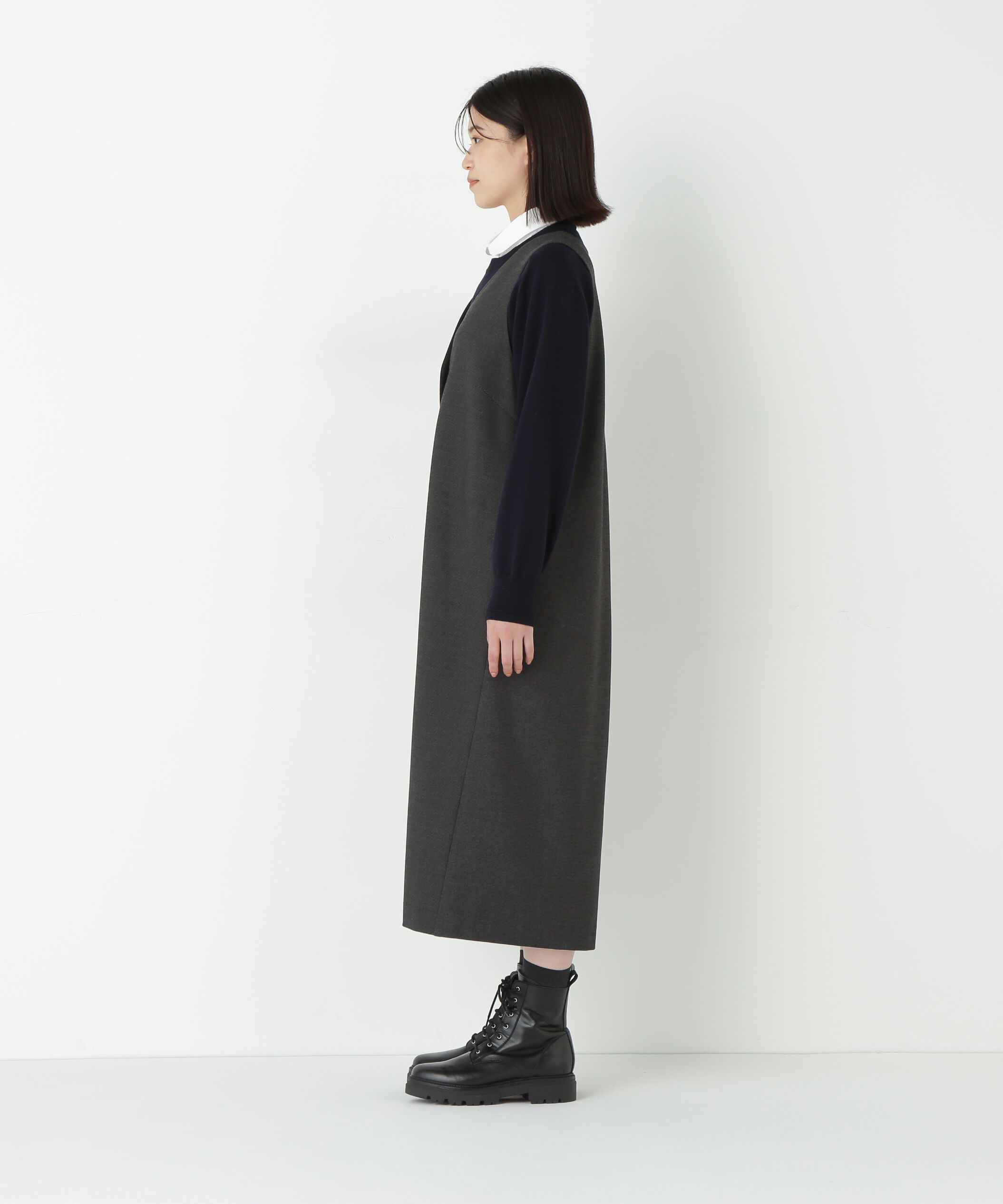  「◆ＴＲストレッチＶネックジャンスカ」|ワンピース|