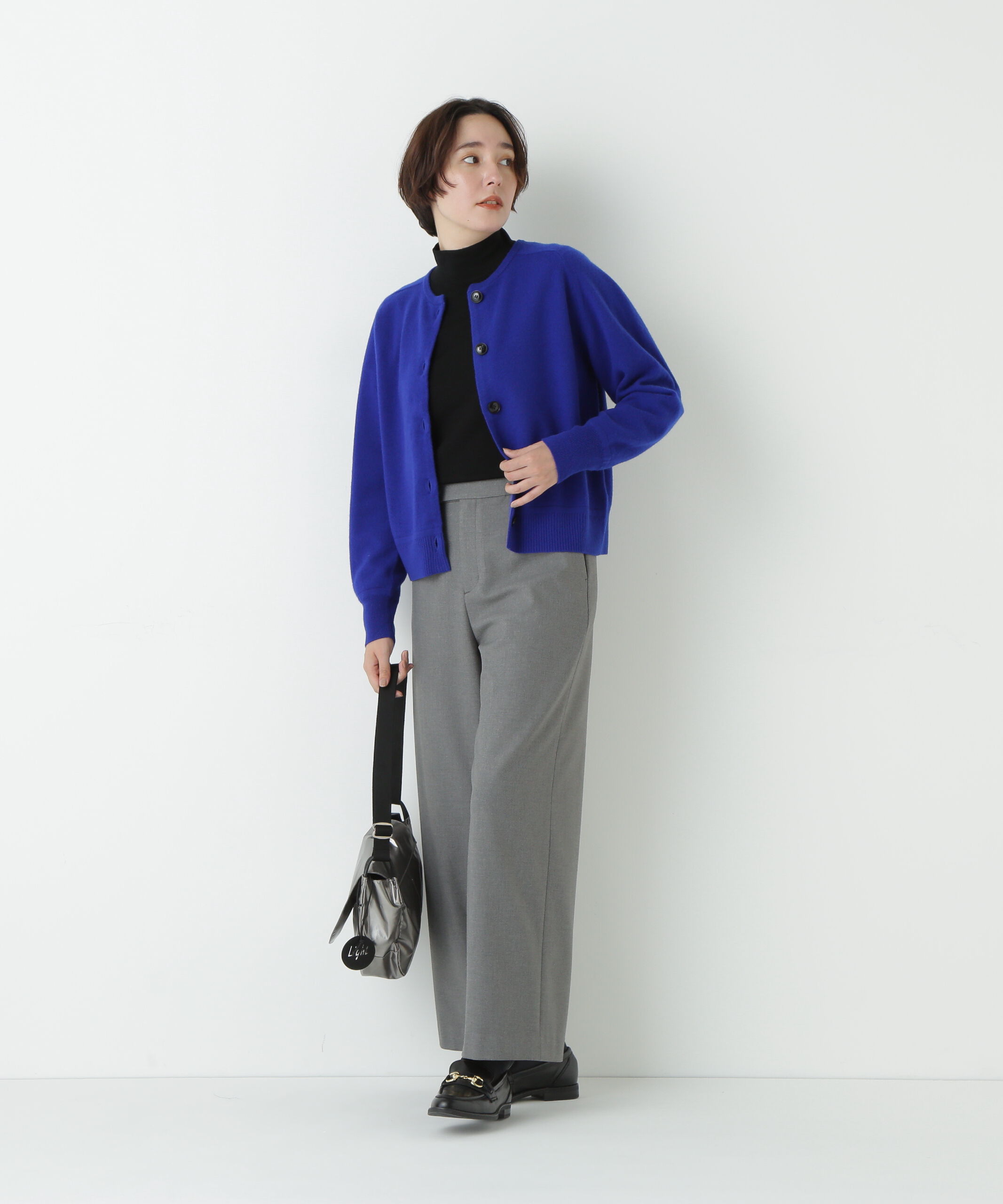  「≪洗える≫ウォッシャブルウールクルーネックカーディガン」|ニット・セーター|