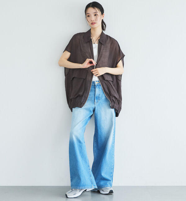 Doux archives「フレンチスリーブジップシアージャケット」|テーラードジャケット|