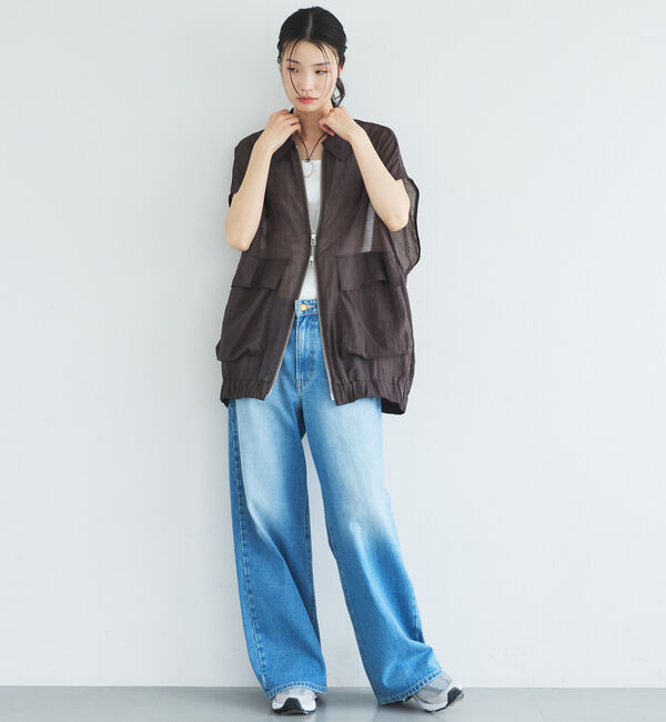 Doux archives「フレンチスリーブジップシアージャケット」|テーラードジャケット|