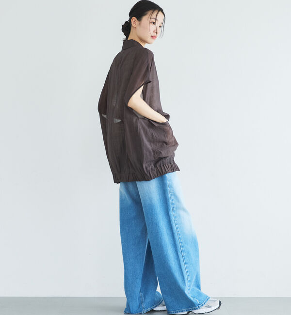 Doux archives「フレンチスリーブジップシアージャケット」|テーラードジャケット|