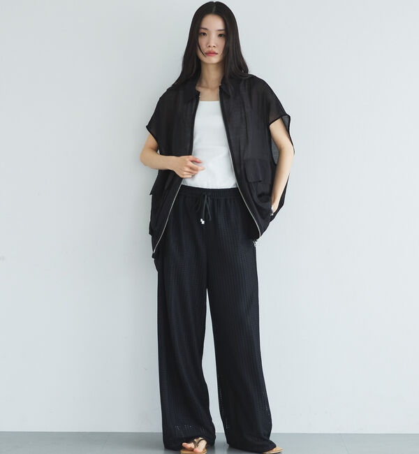 Doux archives「フレンチスリーブジップシアージャケット」|テーラードジャケット|