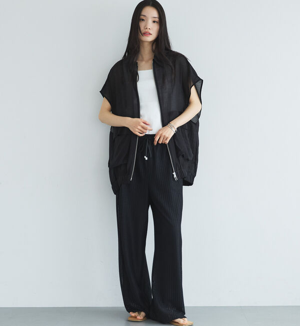 Doux archives「フレンチスリーブジップシアージャケット」|テーラードジャケット|