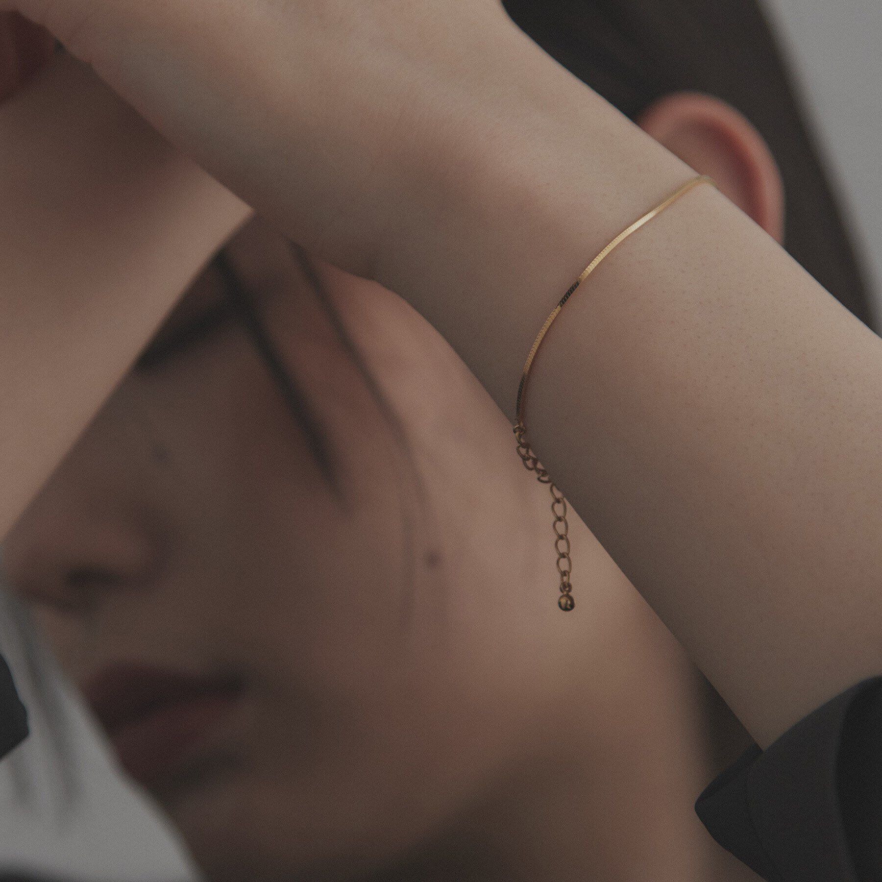 COCOSHNIK ONKITSCH「シルバー デザインチェーン コンパクトブレスレット GP」|ブレスレット・バングル|