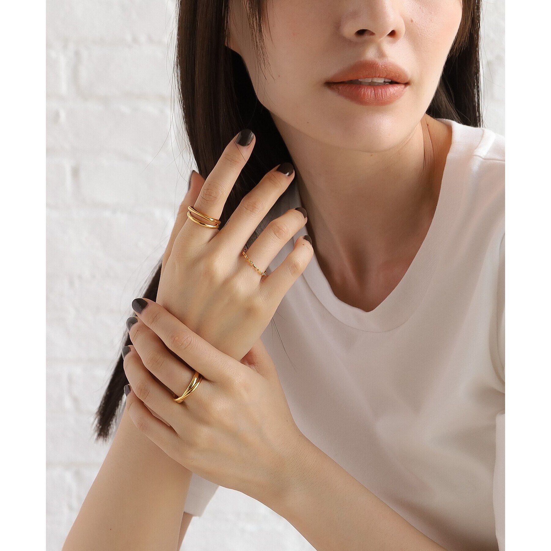 COCOSHNIK ONKITSCH「シルバー バンドリング ダブル GP」|リング|