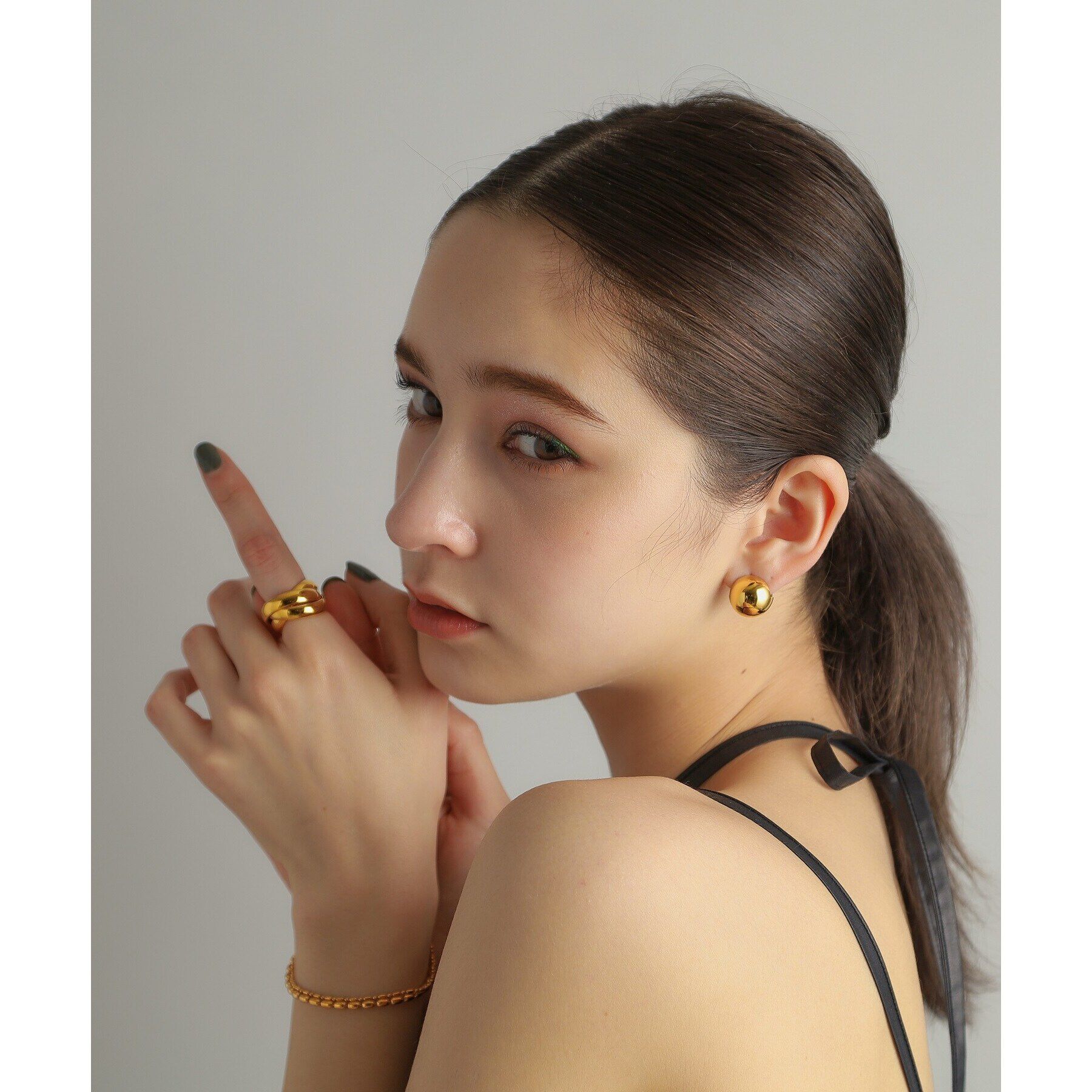 COCOSHNIK ONKITSCH「シルバー コンビネーションチェーン オーバルボール シリンダー ブレスレット GP」|ブレスレット・バングル|