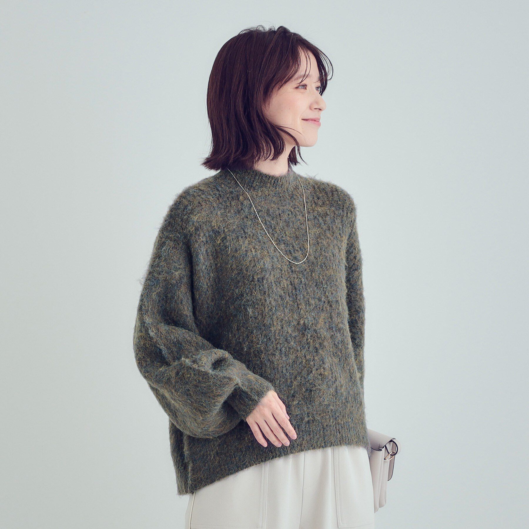 SHOO･LA･RUE「【S-LL/体型カバー】ふわふわMIXハイネックニット」|ニット・セーター|