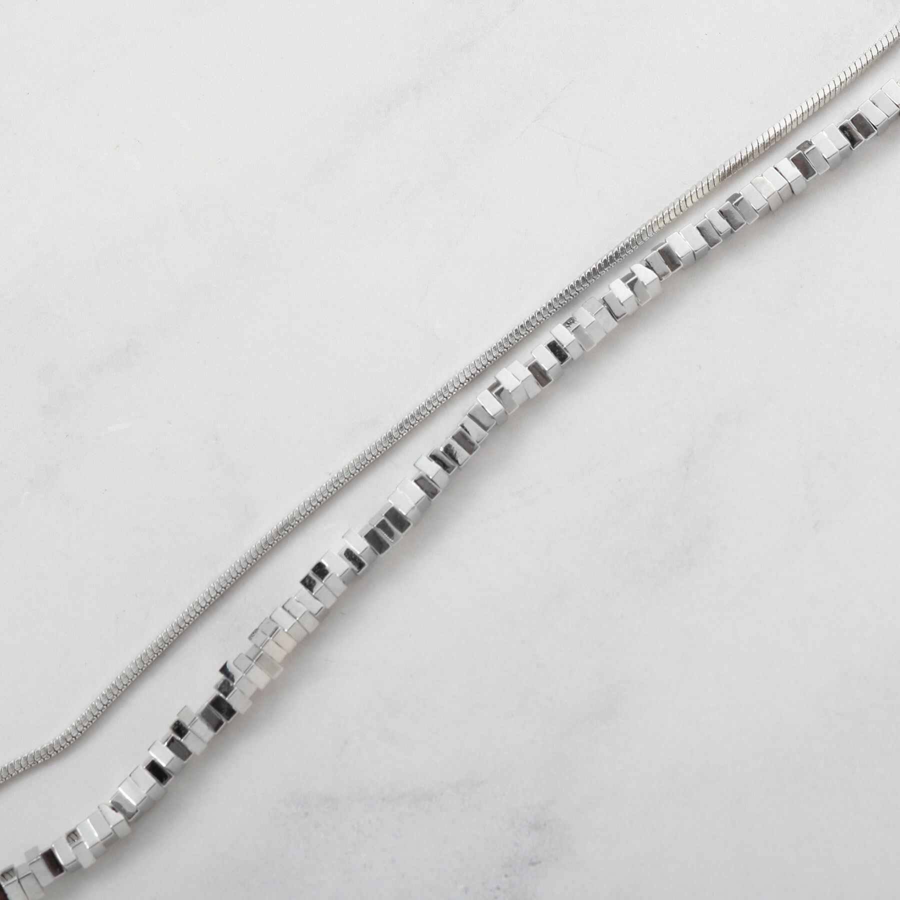 SHOO･LA･RUE「かさねチェーン2連ネックレス」|ネックレス|