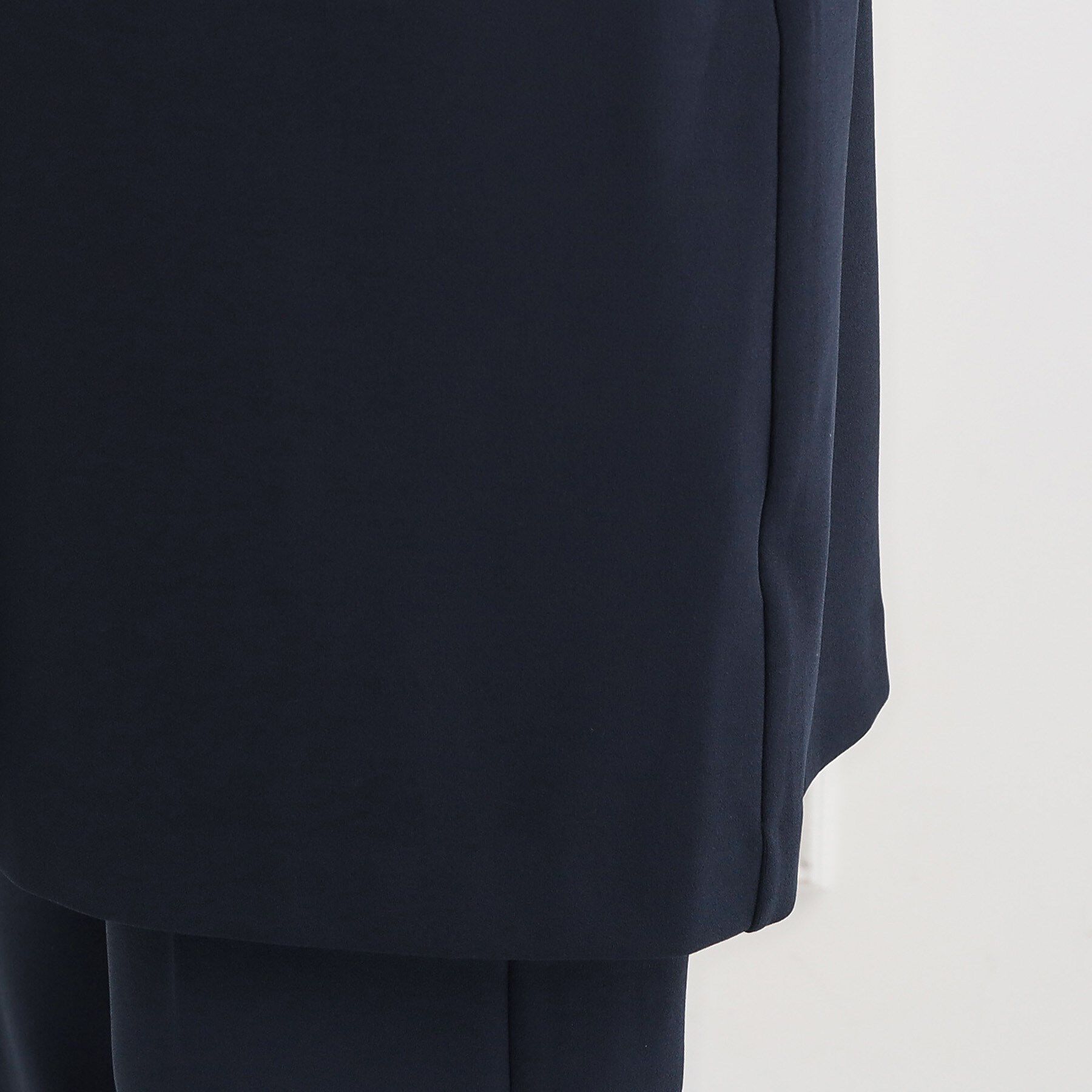 SHOO･LA･RUE「【洗濯機可/セットアップ可/S-3L】きちんと楽に。カットジョーゼット ロングジレ」|ベスト・ジレ|