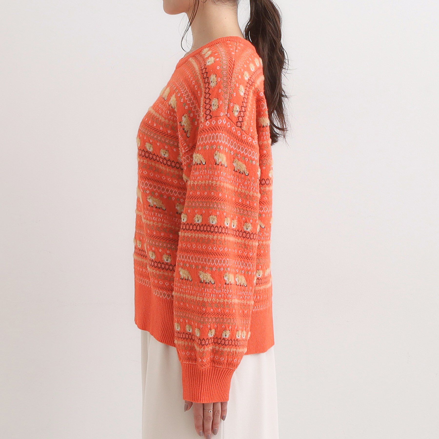 SHOO･LA･RUE「【旭山動物園応援商品】ノルディック柄 モールニット」|ニット・セーター|