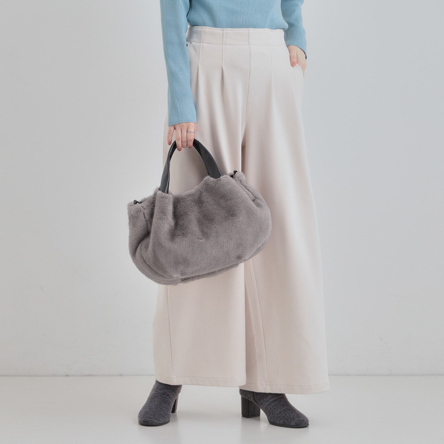 SHOO･LA･RUE「ファー2層2WAYトートバッグ」|トートバッグ|