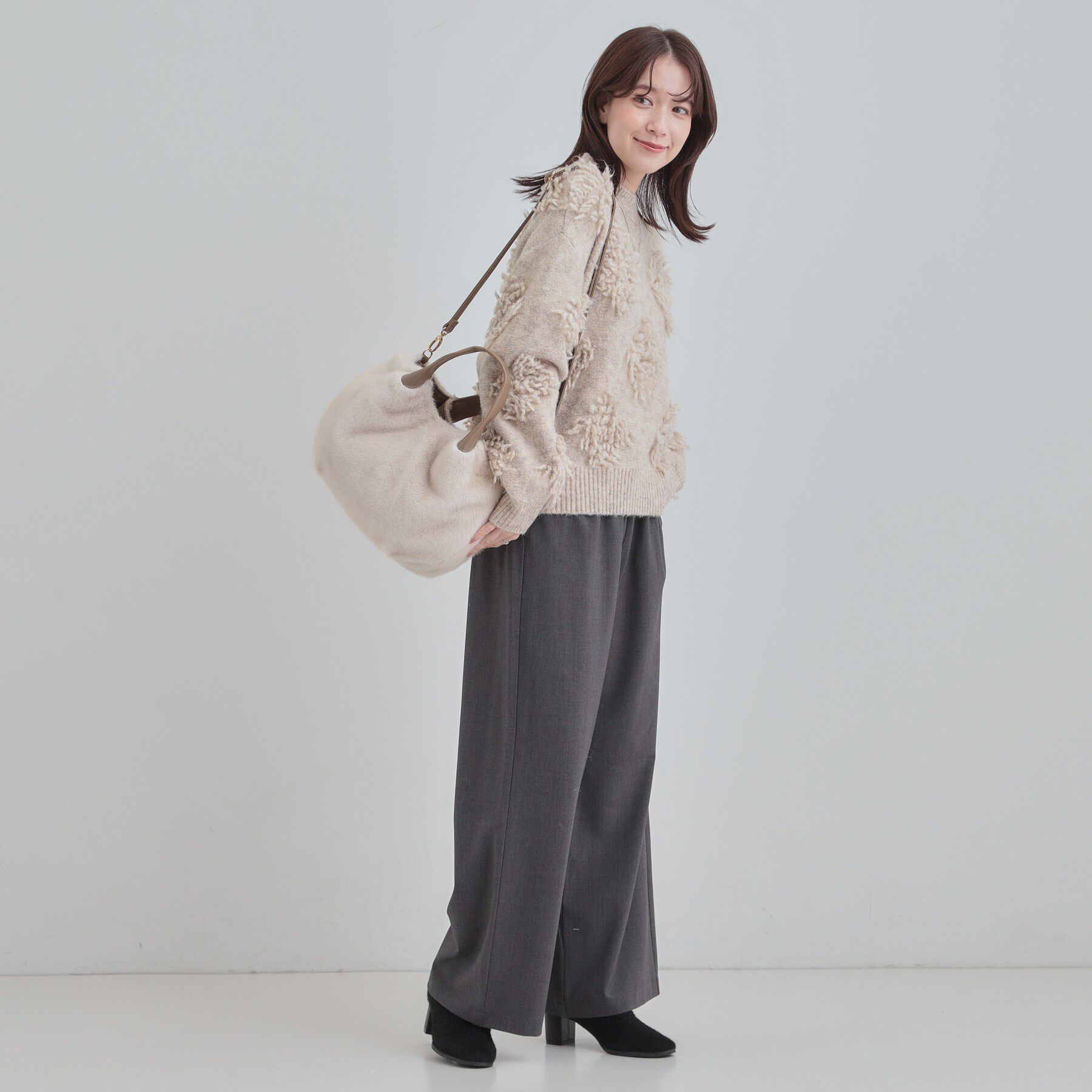 SHOO･LA･RUE「ファー2層2WAYトートバッグ」|トートバッグ|