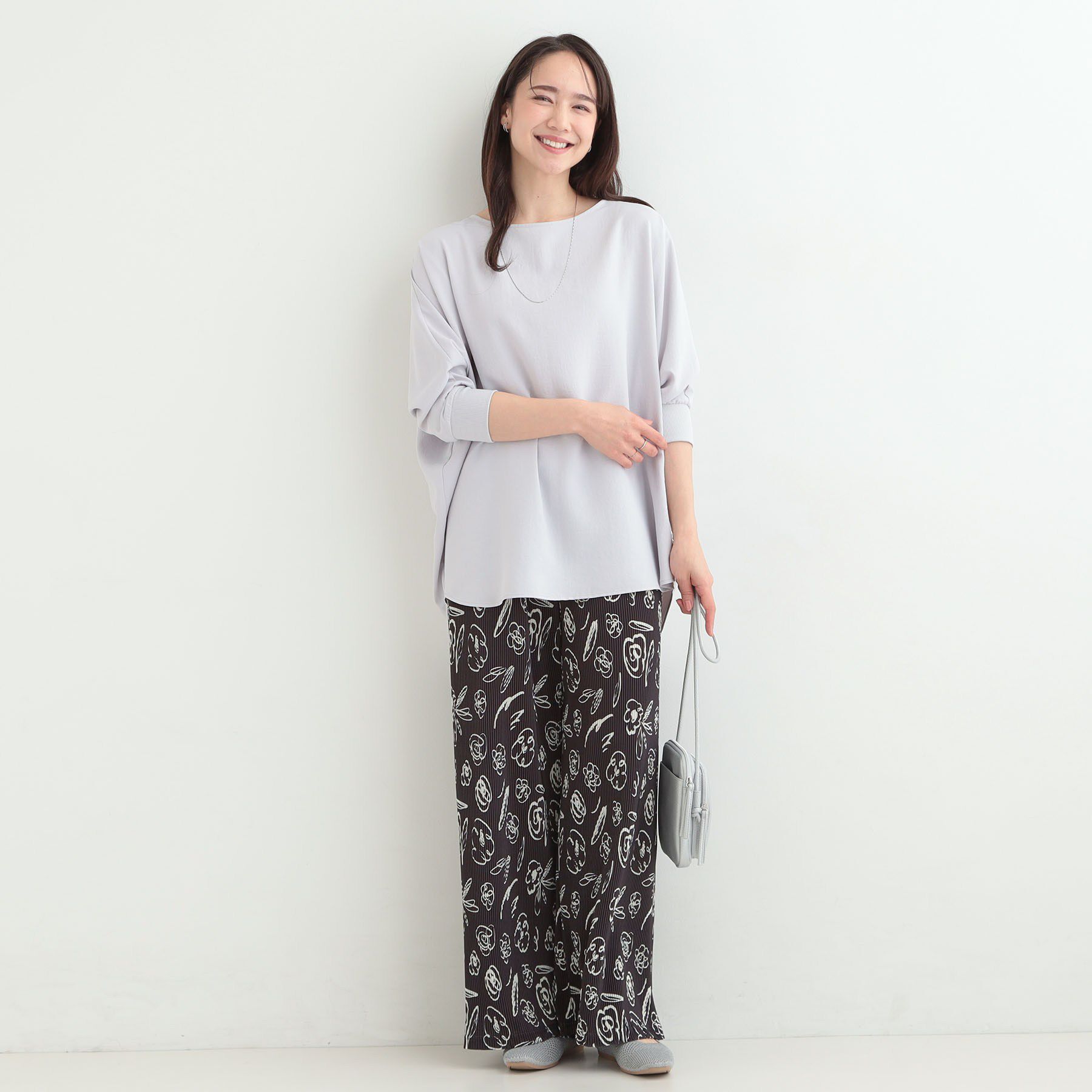 SHOO･LA･RUE「【着丈選べる/体型カバー/洗濯機可】さらさらとろん ドルマンブラウス」|シャツ・ブラウス|