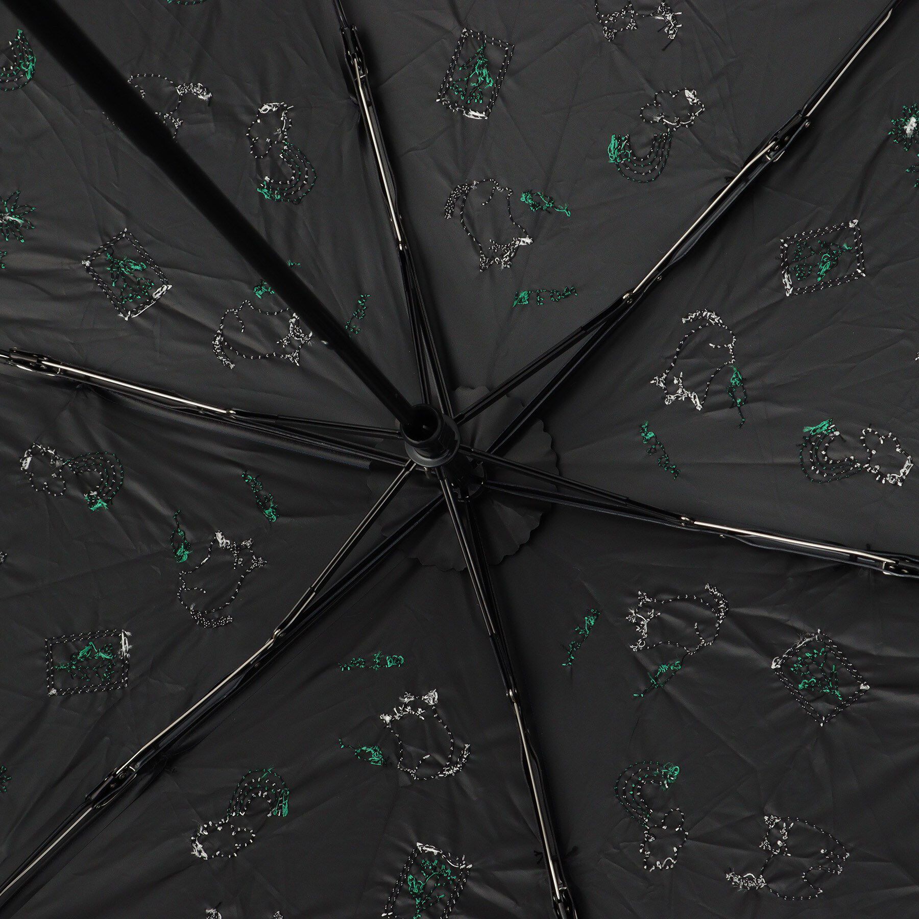 SHOO･LA･RUE「【晴雨兼用】ミニサニーキャット刺繍折りたたみ傘【because】」|傘|