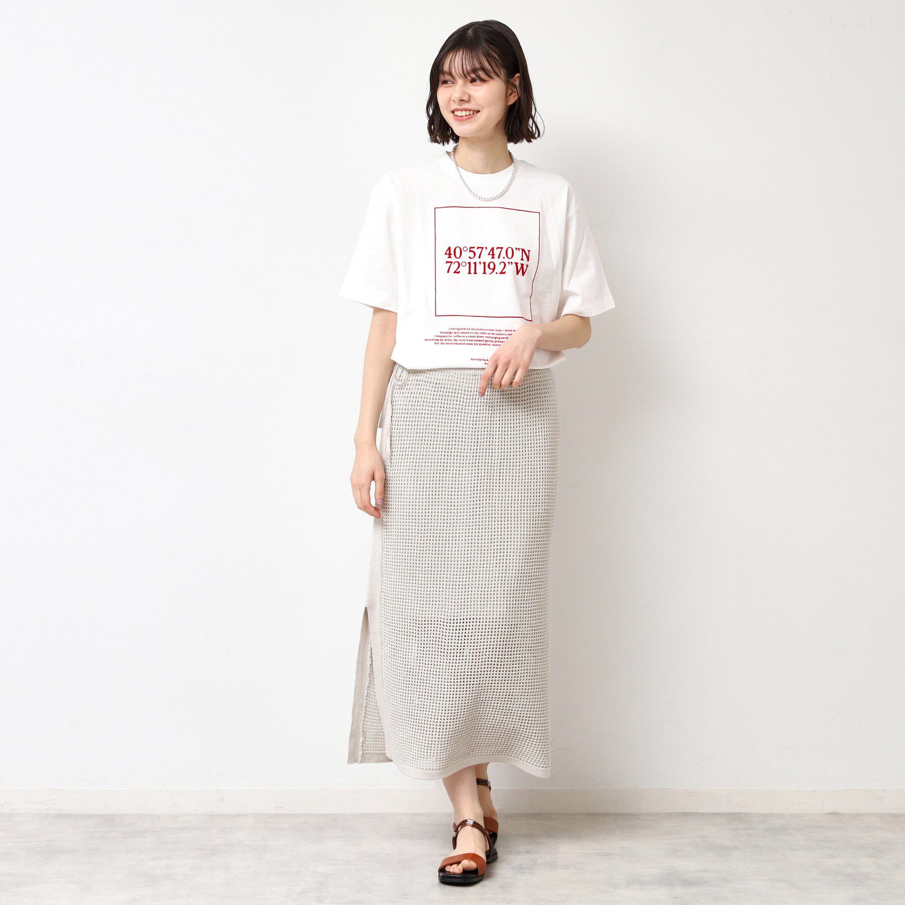 Dessin「【セットアップ可能・ウエストゴム】メッシュニットスカート」|スカート|