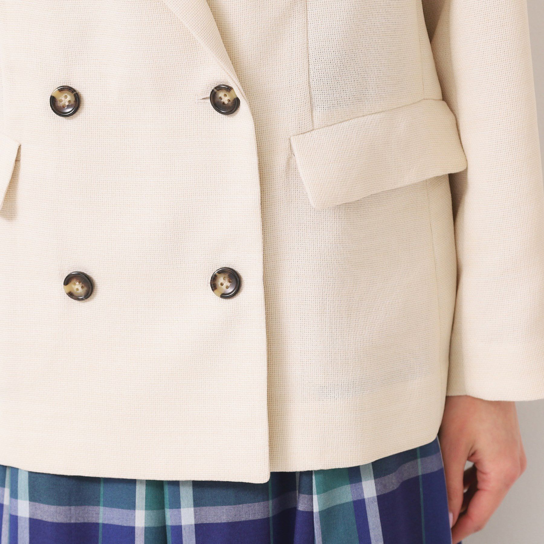 Dessin「【洗える】リネンライクダブルジャケット（S～L）」|テーラードジャケット|