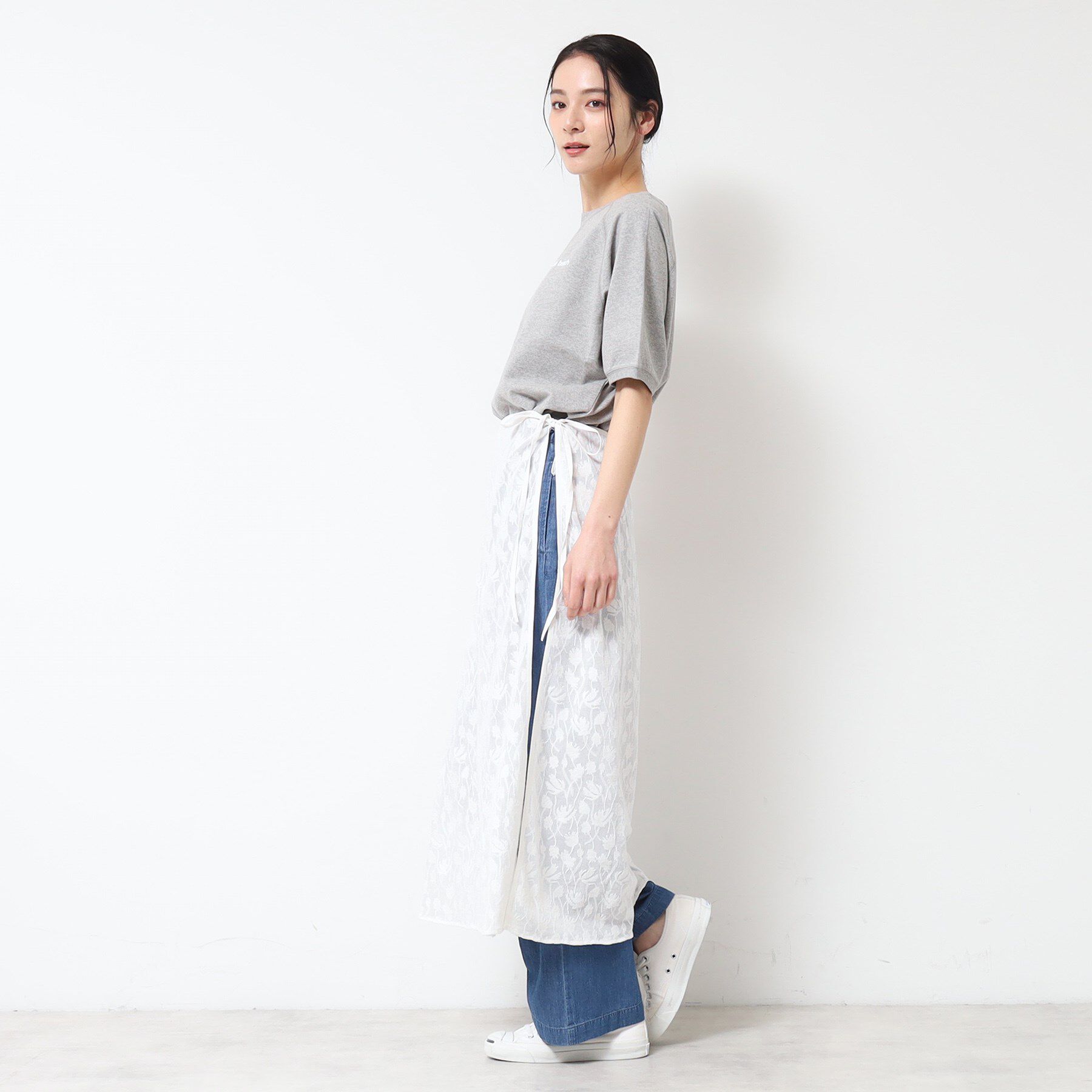 Dessin「【洗える】刺繍柄インドレース巻きスカート」|スカート|