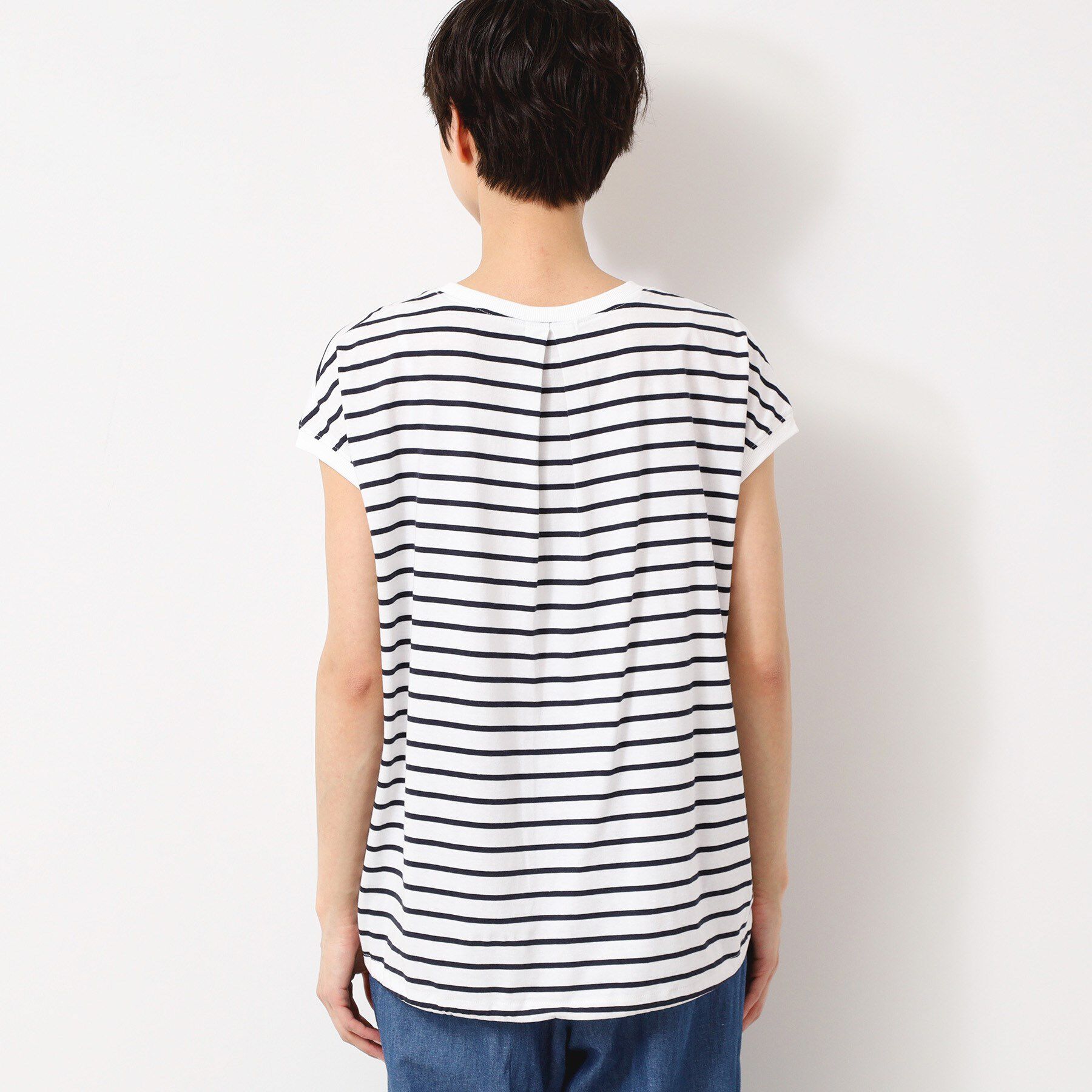 Dessin「【洗える・UV】ドローコード付きフレンチスリーブカットソー」|Tシャツ・カットソー|