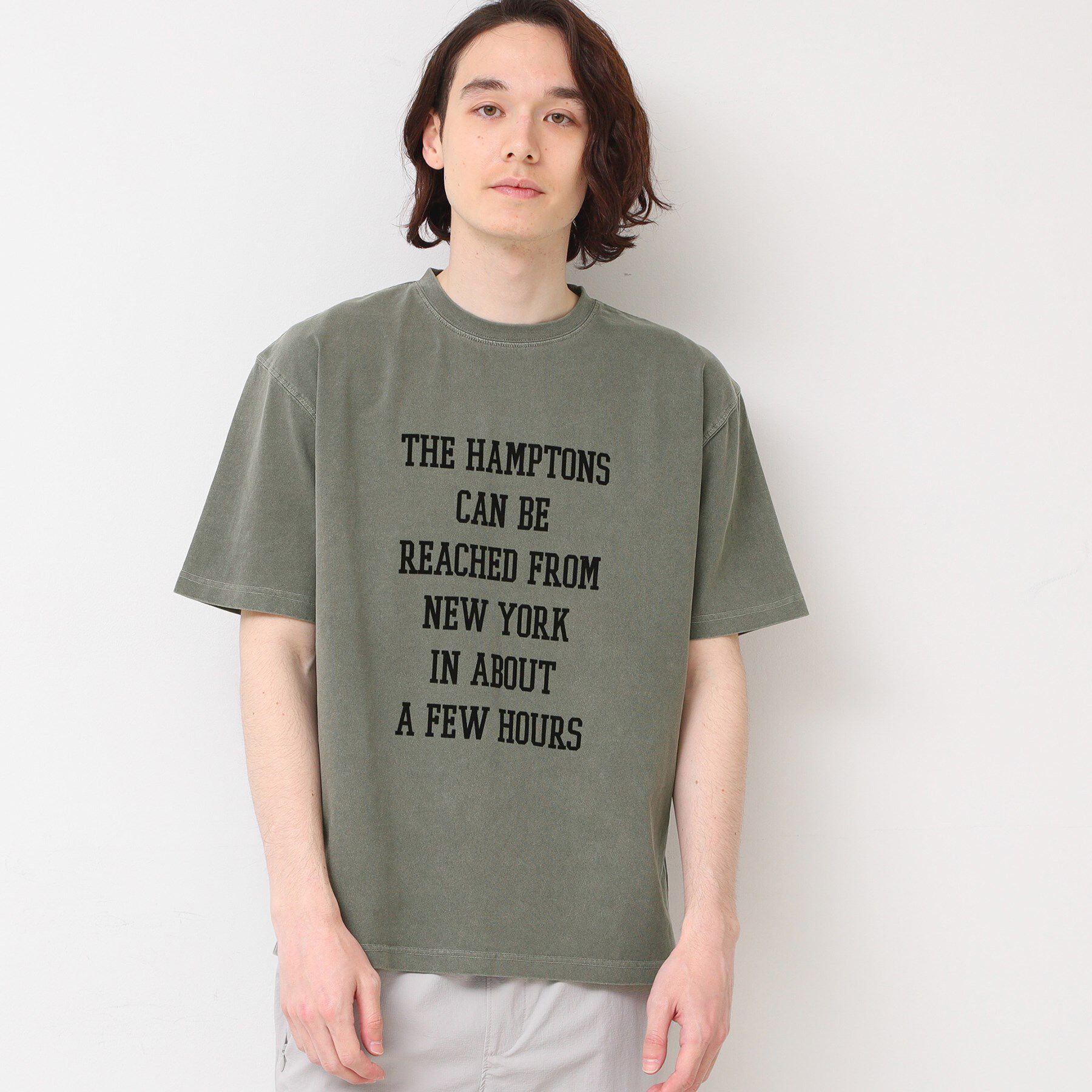 Dessin「【ユニセックス・洗える】ピグメントTシャツ」|Tシャツ・カットソー|カーキ(027)