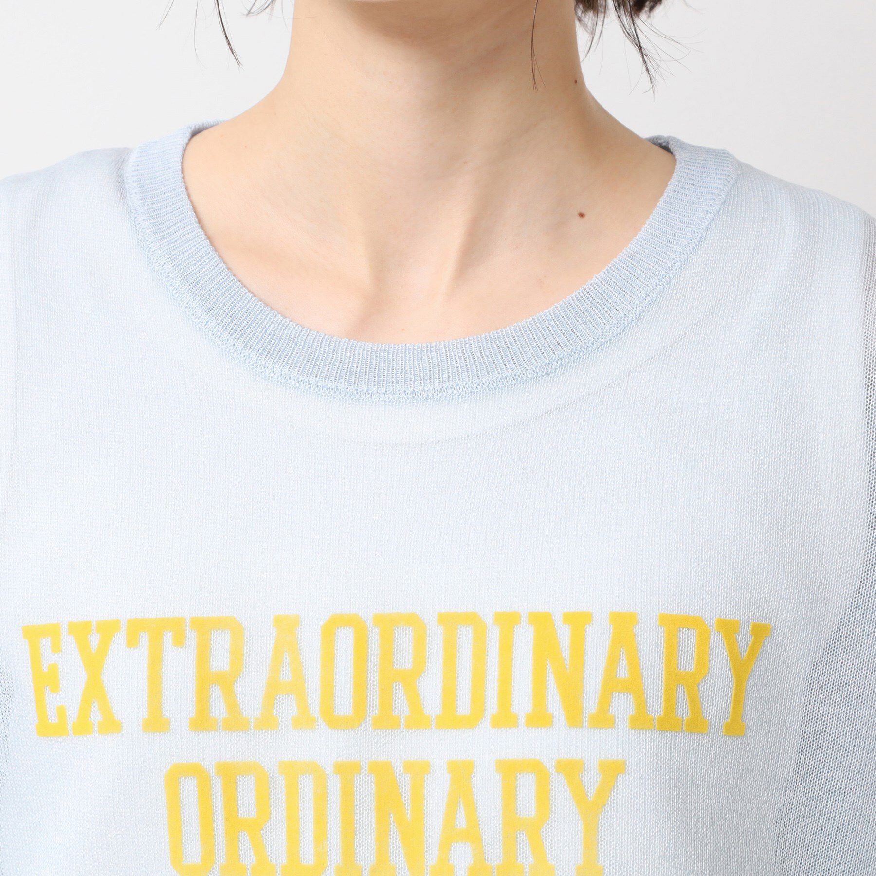 Dessin「【洗える】シースルーロゴニット」|ニット・セーター|