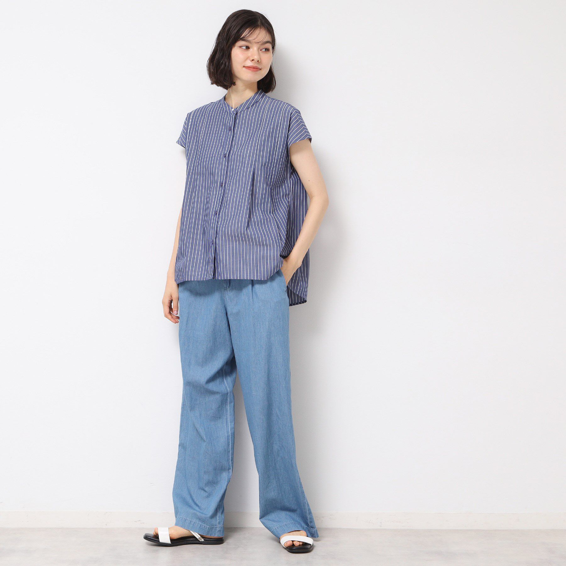 Dessin「【洗える】フレンチスリーブフレアーブラウス（XS～L）」|シャツ・ブラウス|