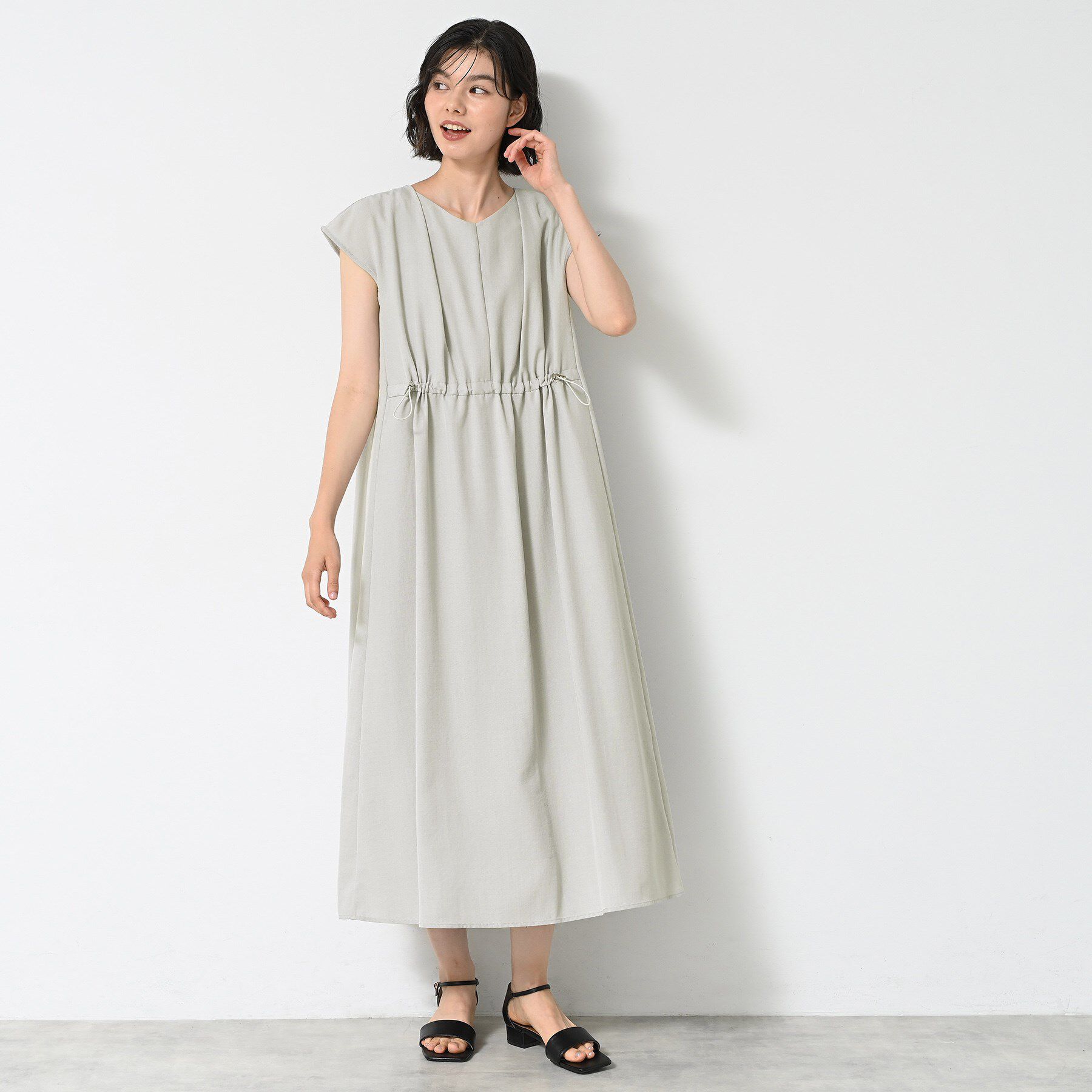 Dessin「【洗える】ウエストドロストリングワンピース」|ワンピース|