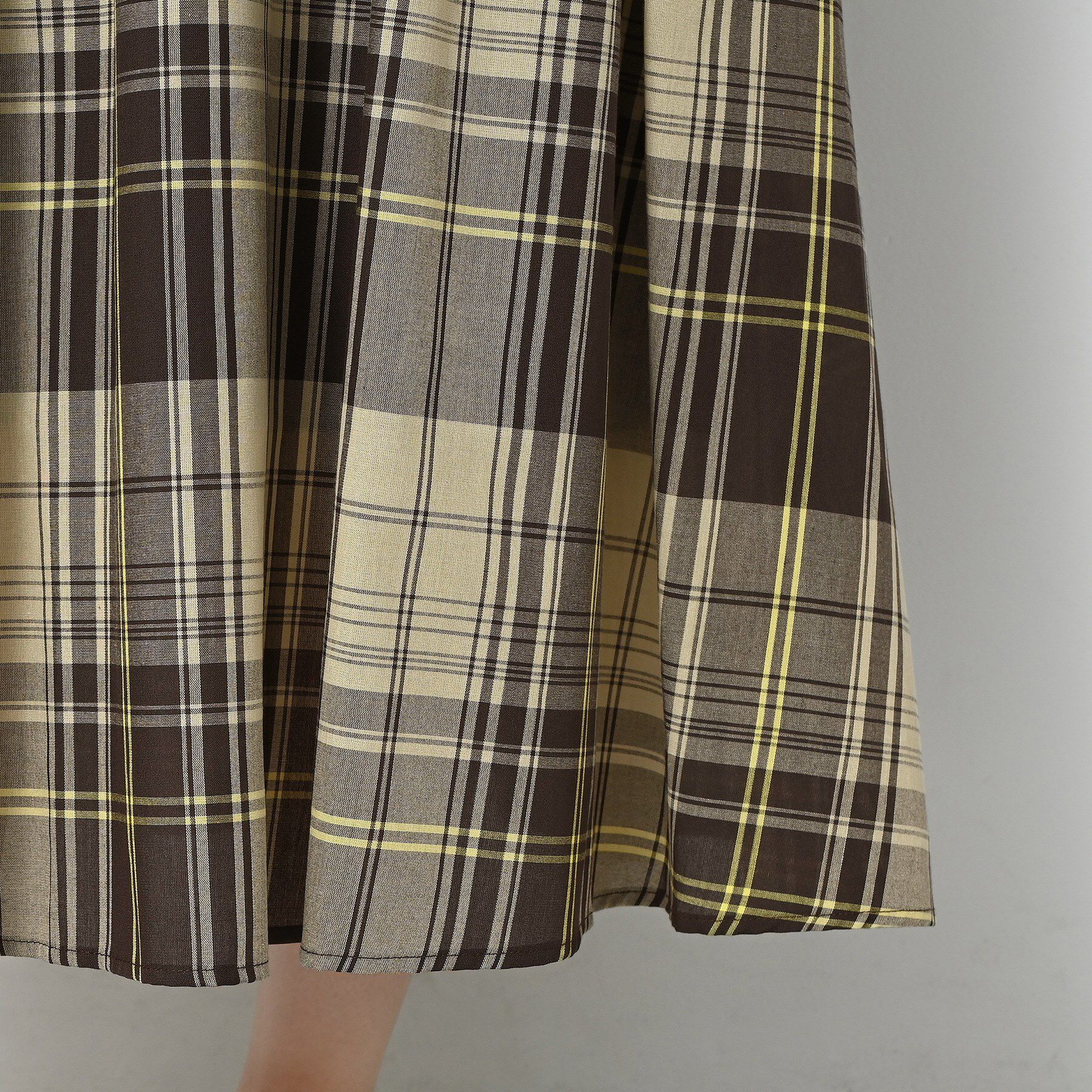 Dessin「【洗える】映えチェック柄ギャザースカート」|スカート|