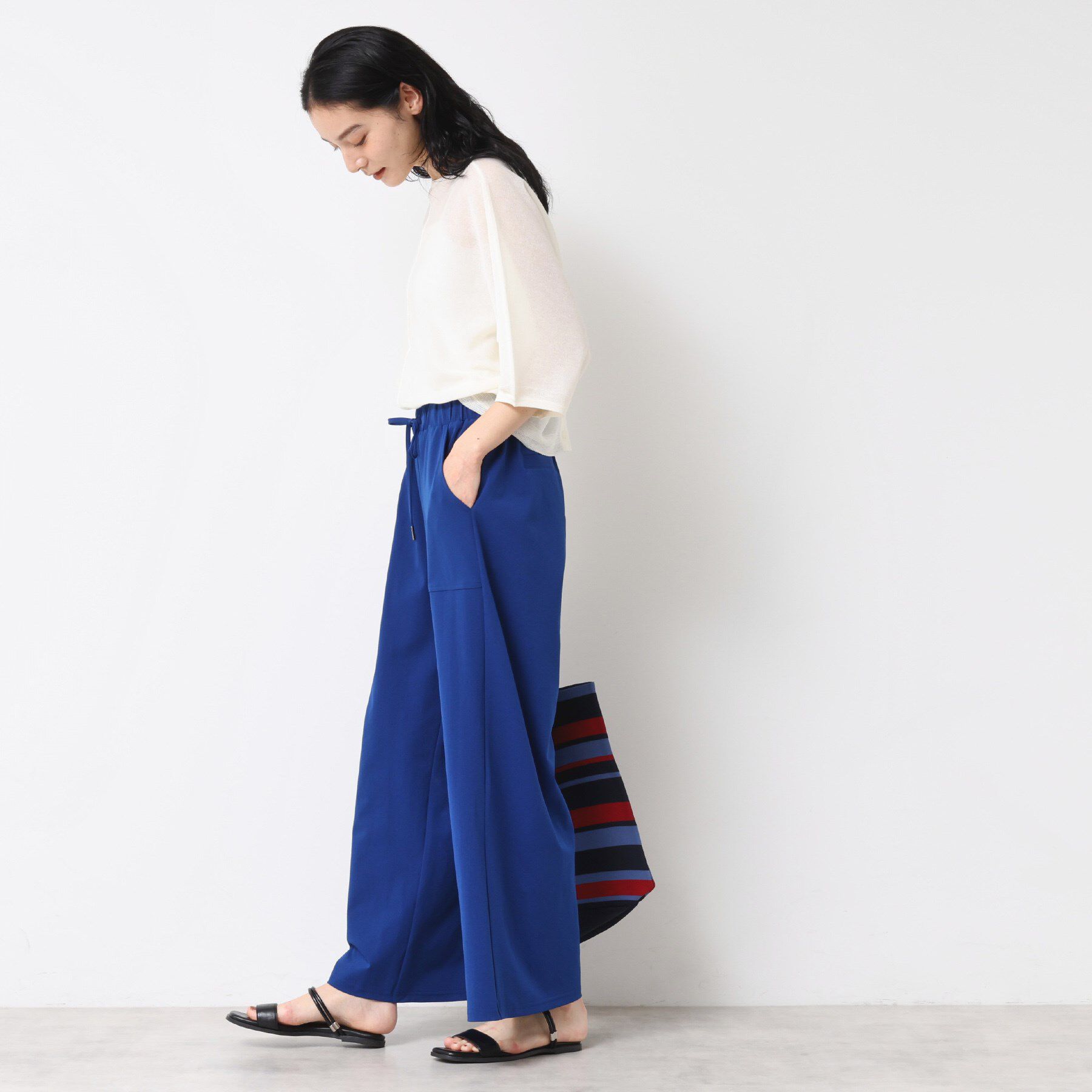 Dessin「【ウエストゴム・洗える】ストレッチワイドパンツ」|その他|