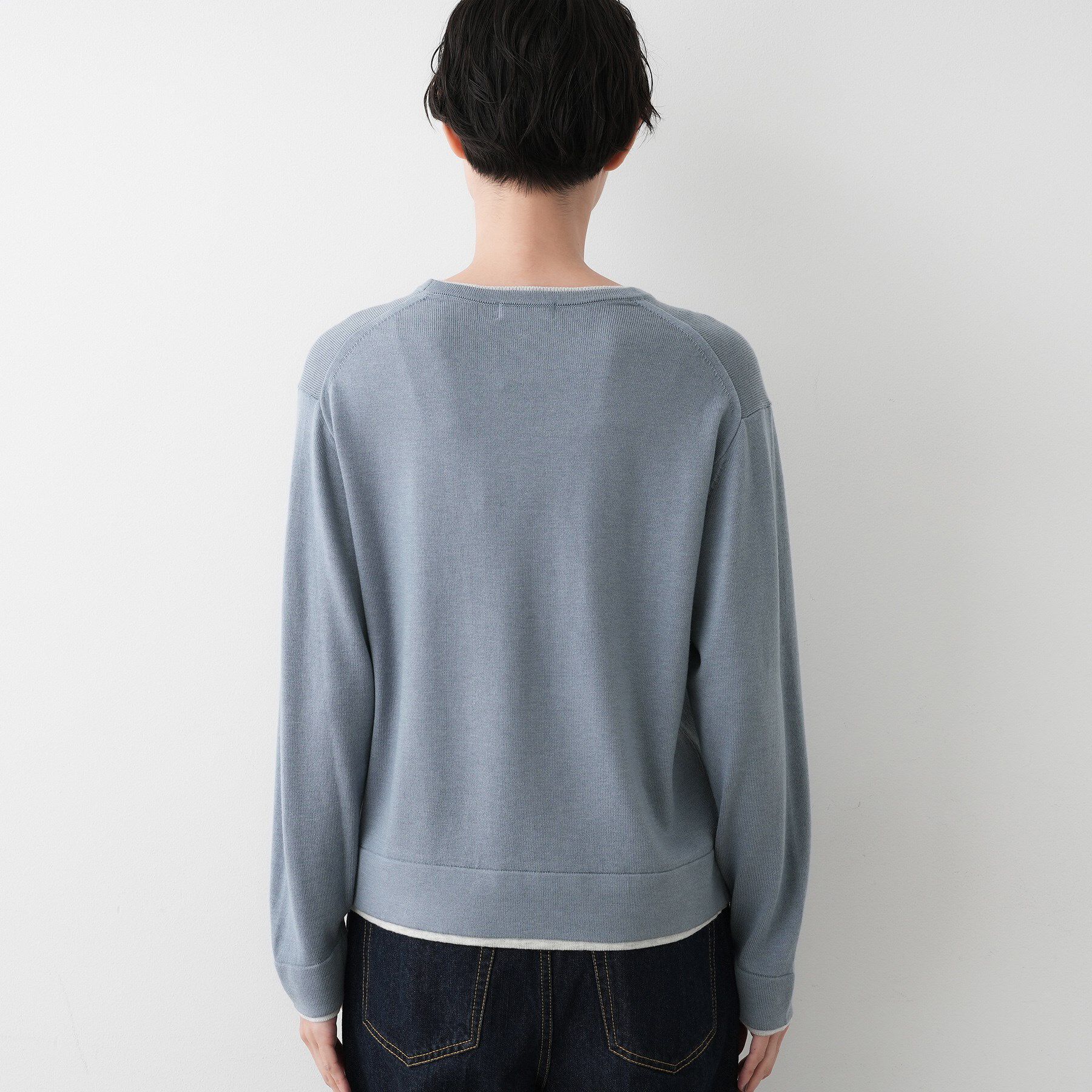 Dessin「【ユニセックス/洗える】バイカラーニット」|ニット・セーター|