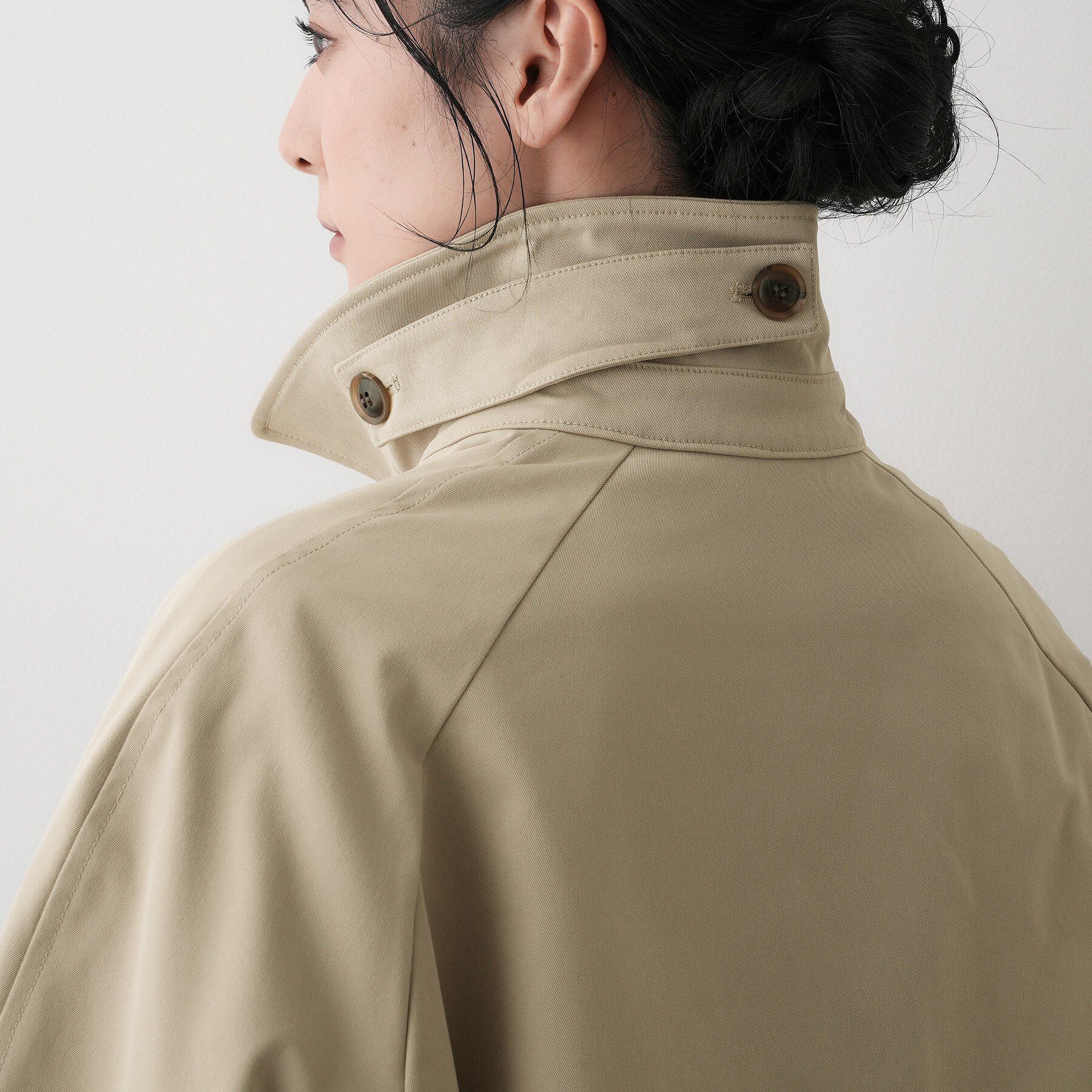 Dessin「【撥水・洗える】スタンドカラートレンチジャケット」|トレンチコート|