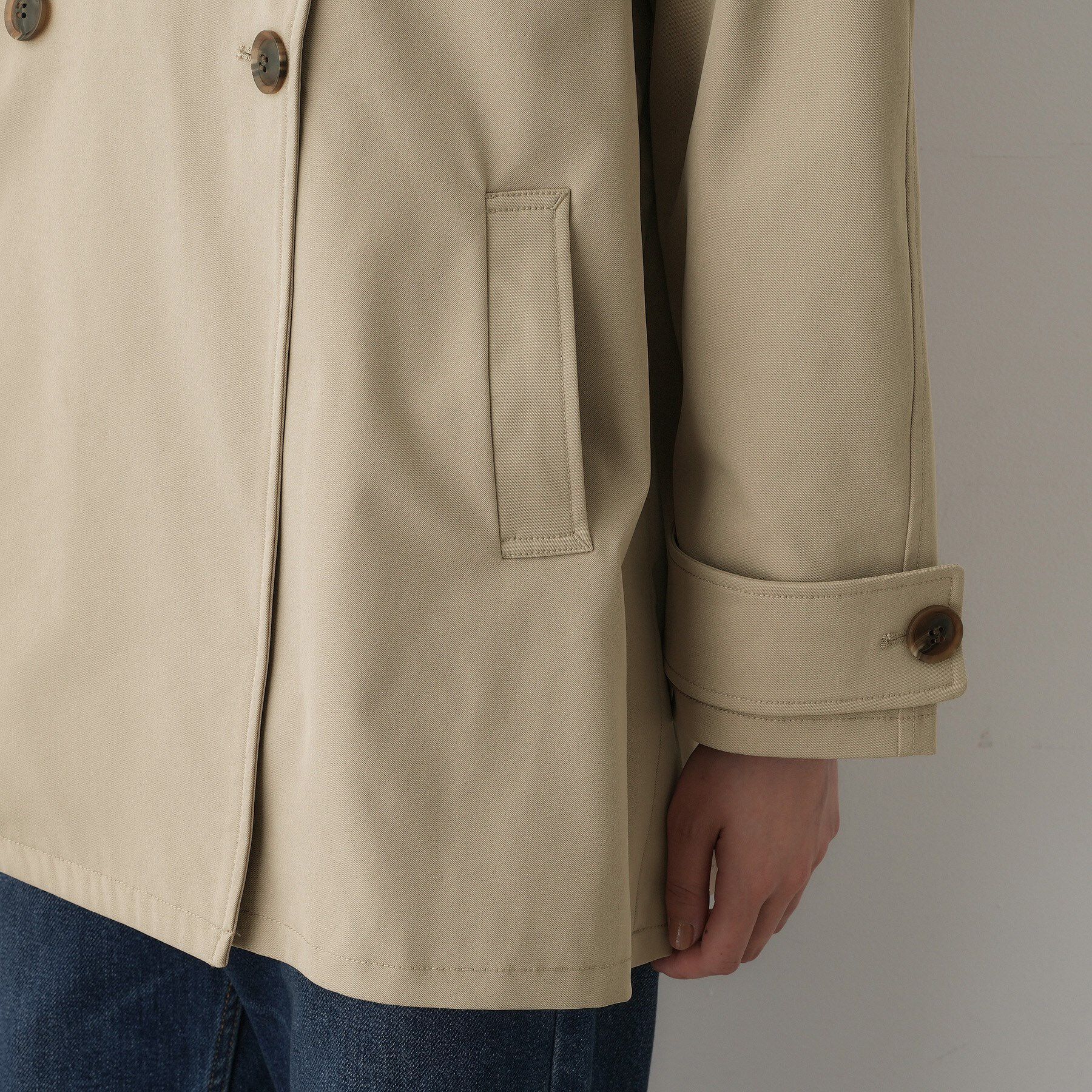 Dessin「【撥水・洗える】スタンドカラートレンチジャケット」|トレンチコート|