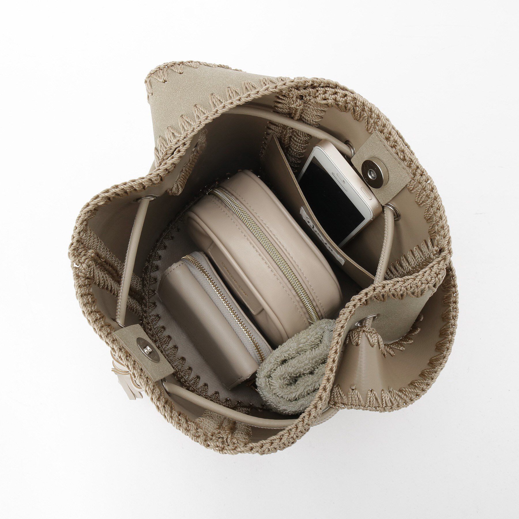 Dessin「かがりステッチ巾着バッグ」|ショルダー・メッセンジャー|