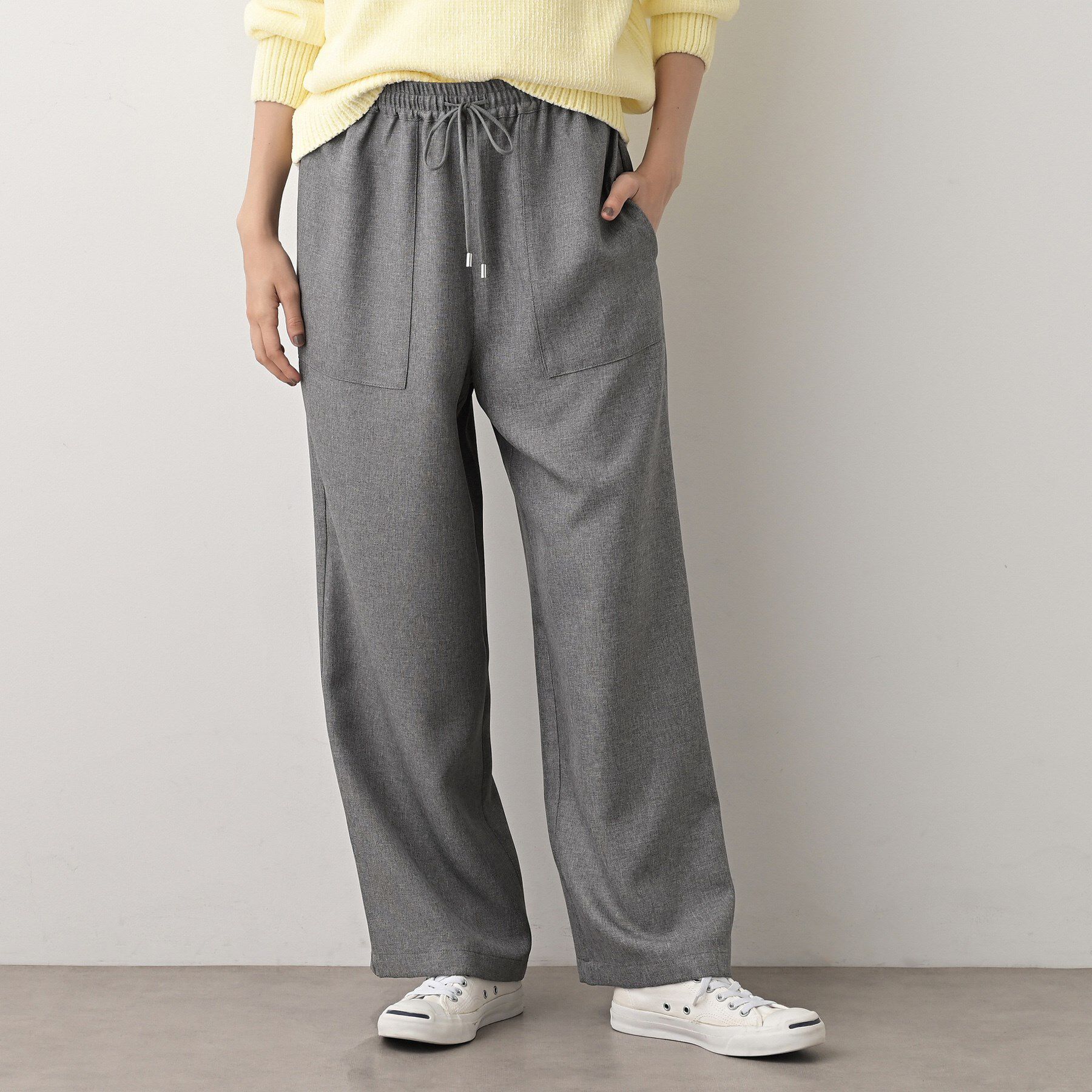 Dessin「【セットアップ可/ウエスト総ゴム】ツイードライクワイドパンツ」|その他|