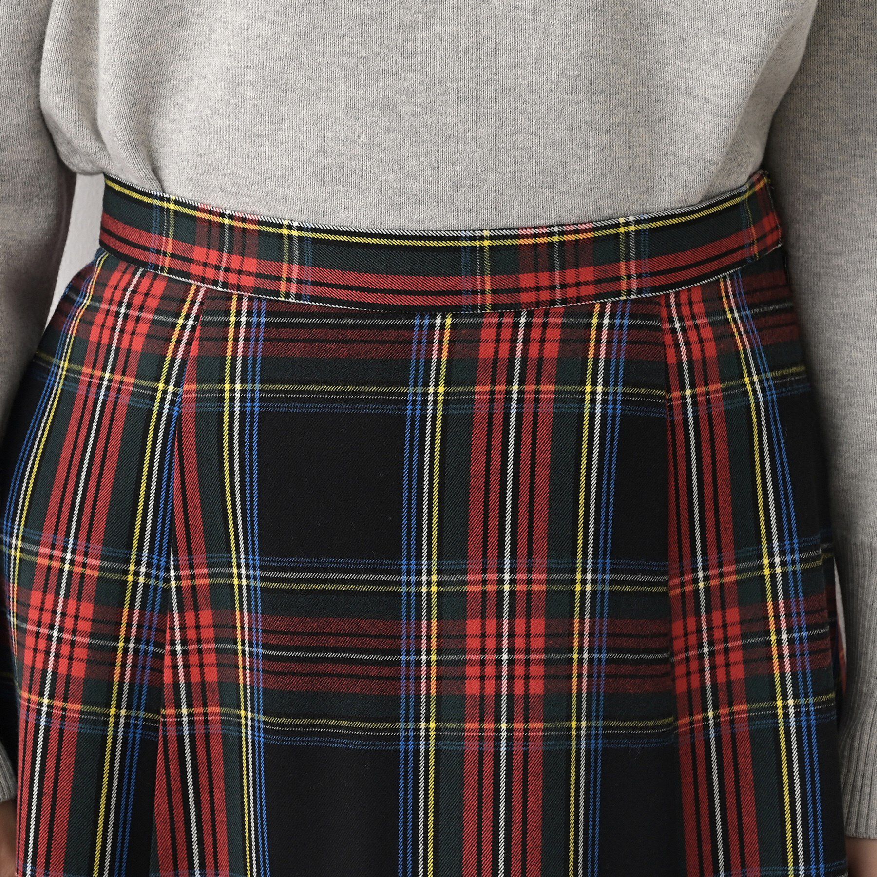 Dessin「【洗える】チェック柄起毛フレアスカート」|スカート|