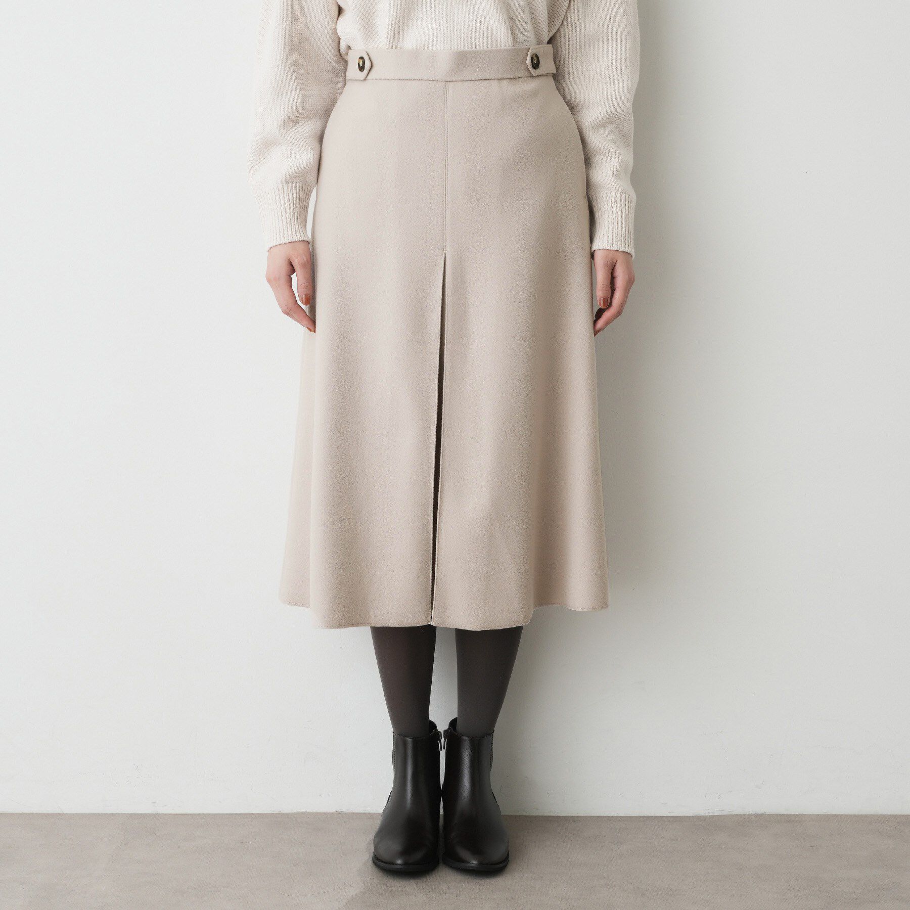 Dessin「メルトンジャージボックスタックスカート」|スカート|
